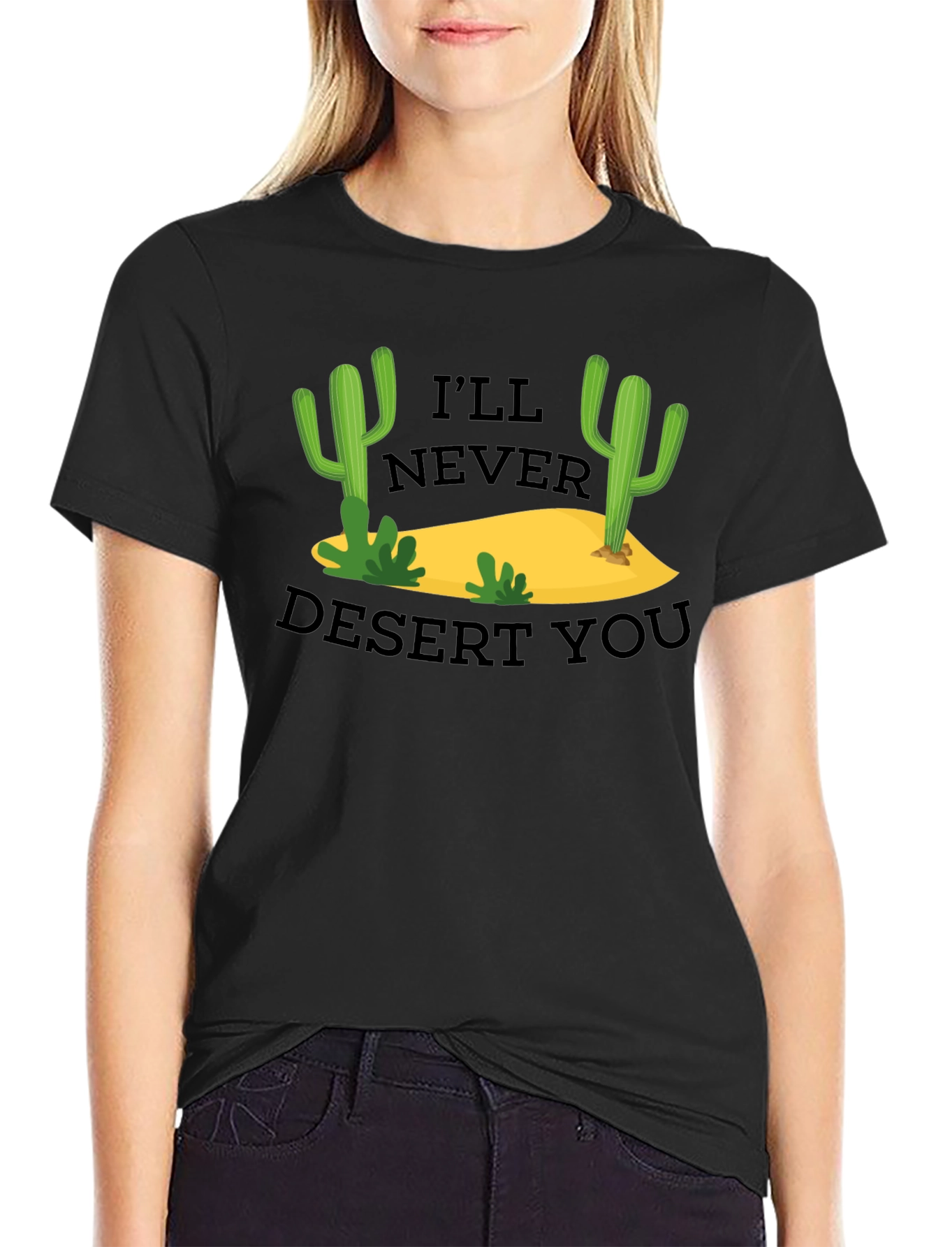 Black I'll Never Desert You T-Shirt view 2