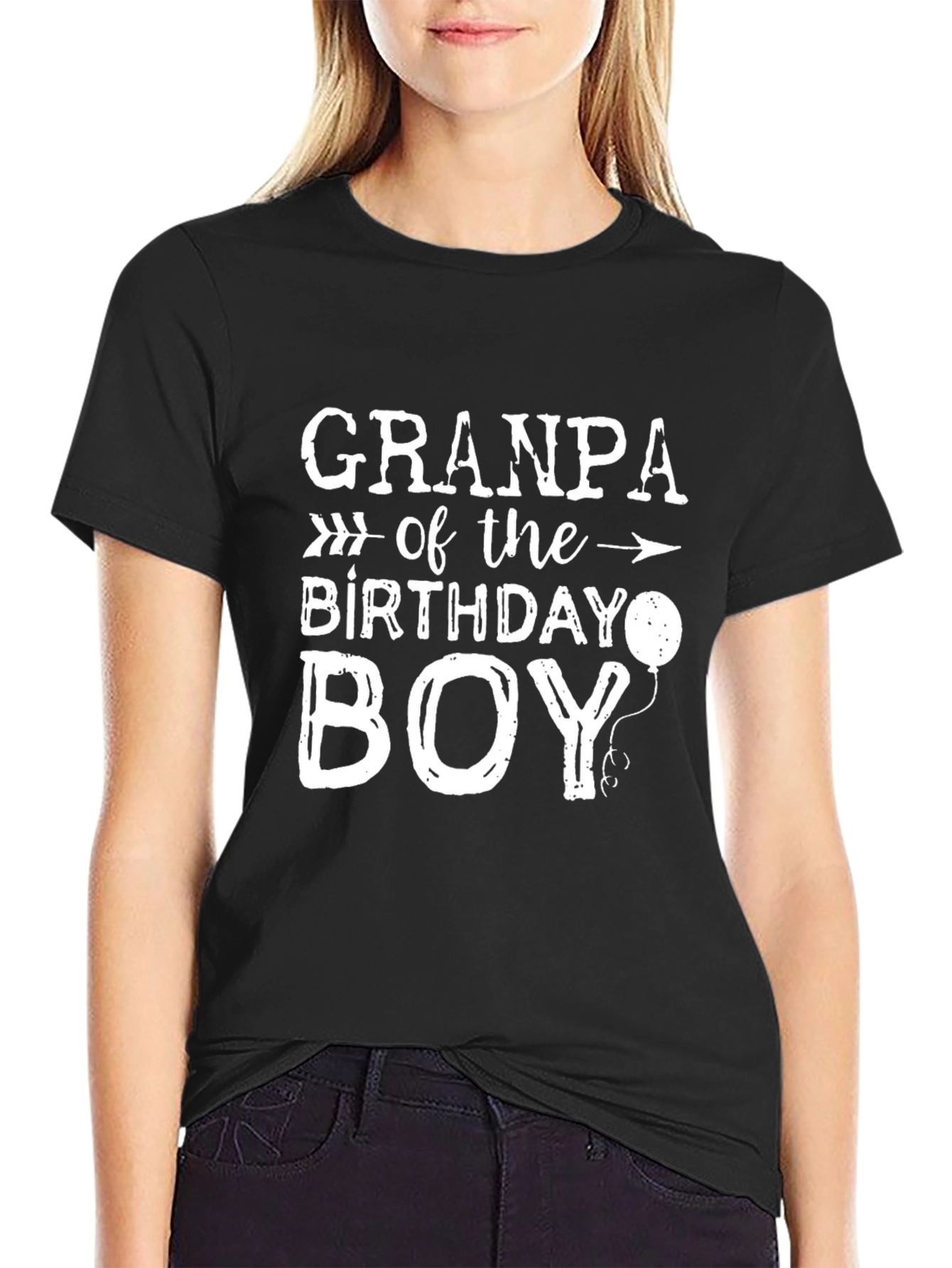 Black Grandpa Birthday Boy Black Graphic T-Shirt view 2