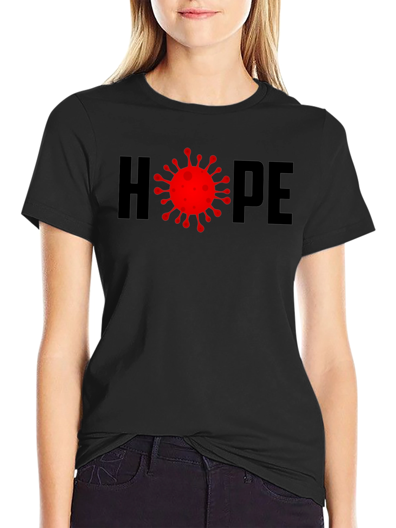 Black Hope Graphic T-Shirt - Positive Message Tee view 2