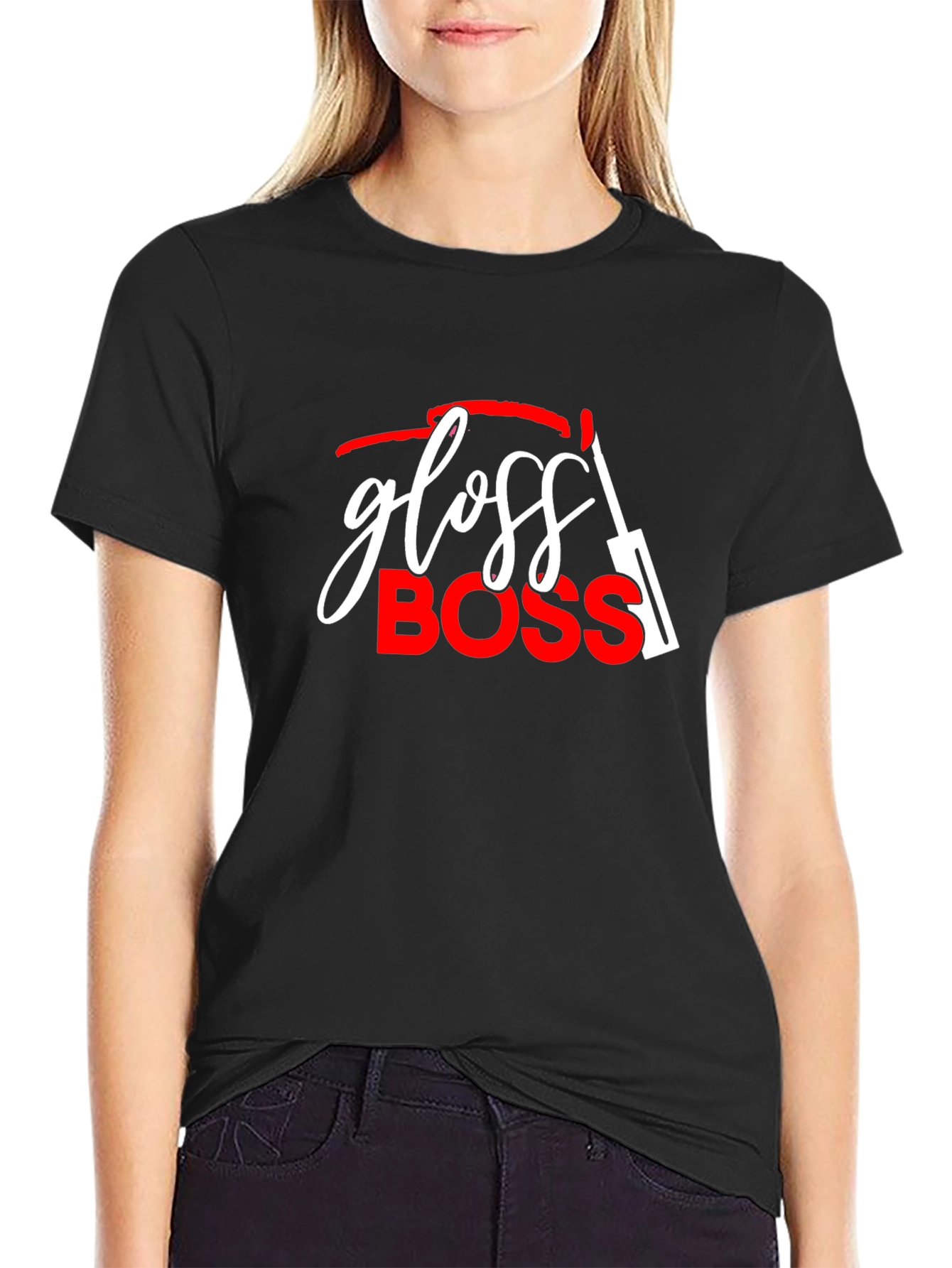 Black Gloss Boss Graphic T-Shirt view 2