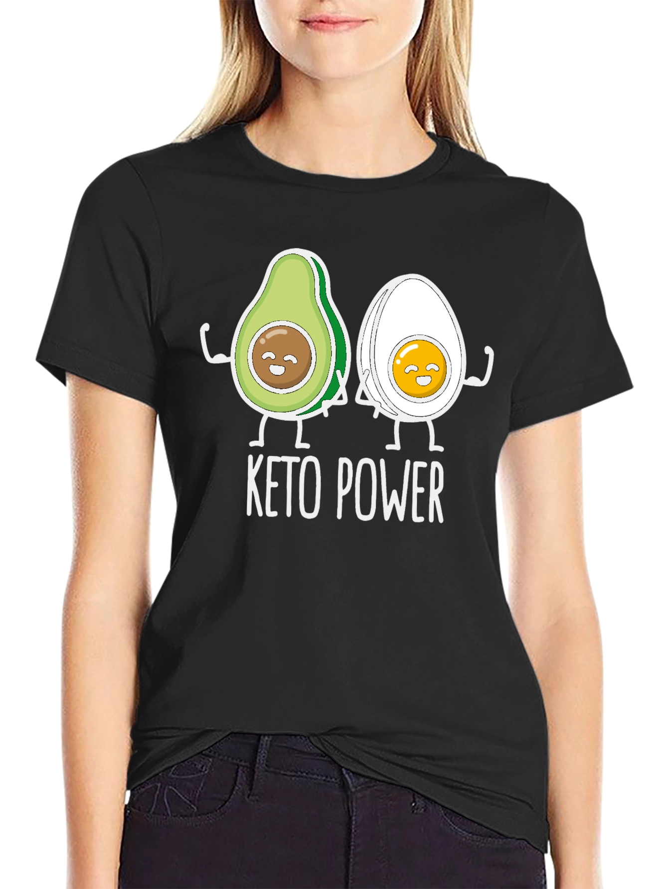 Black Keto Power Graphic T-Shirt view 2
