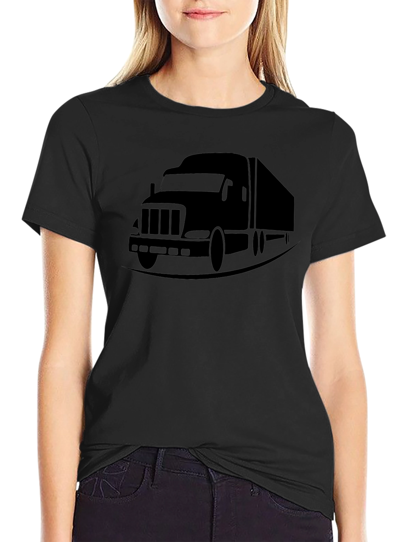 Black Truck Graphic Tee - Classic Black Design view 2