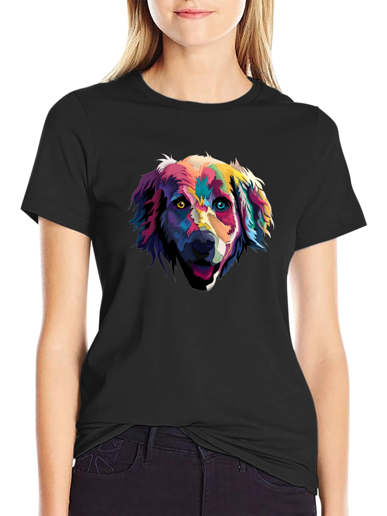 Black Dog Art Graphic Tee - Men's Black T-Shirt view 2