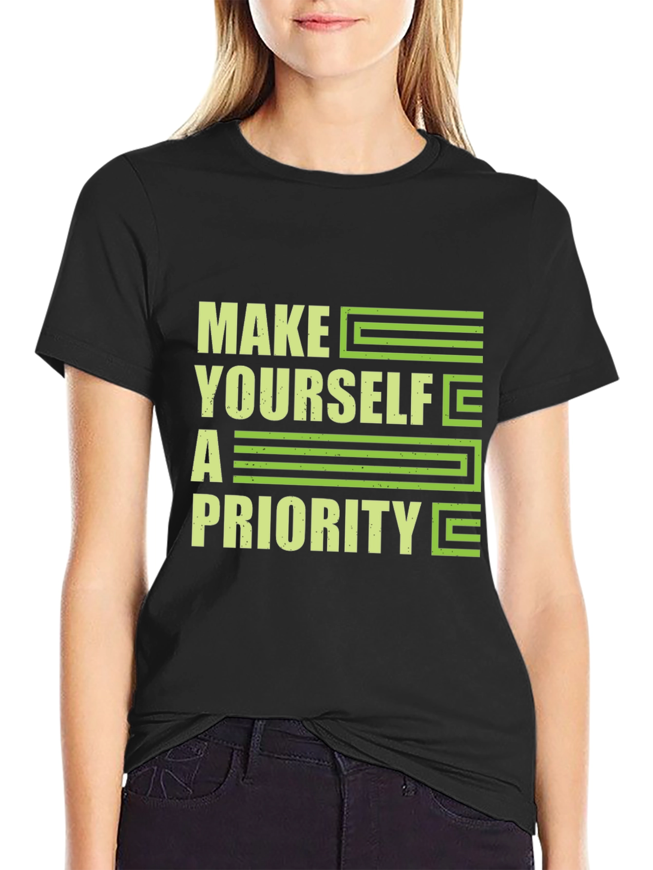 Black Make Yourself a Priority T-Shirt view 2