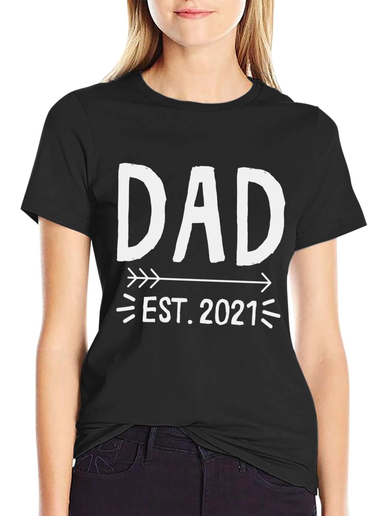 Black Dad Est. 2021 T-Shirt view 2