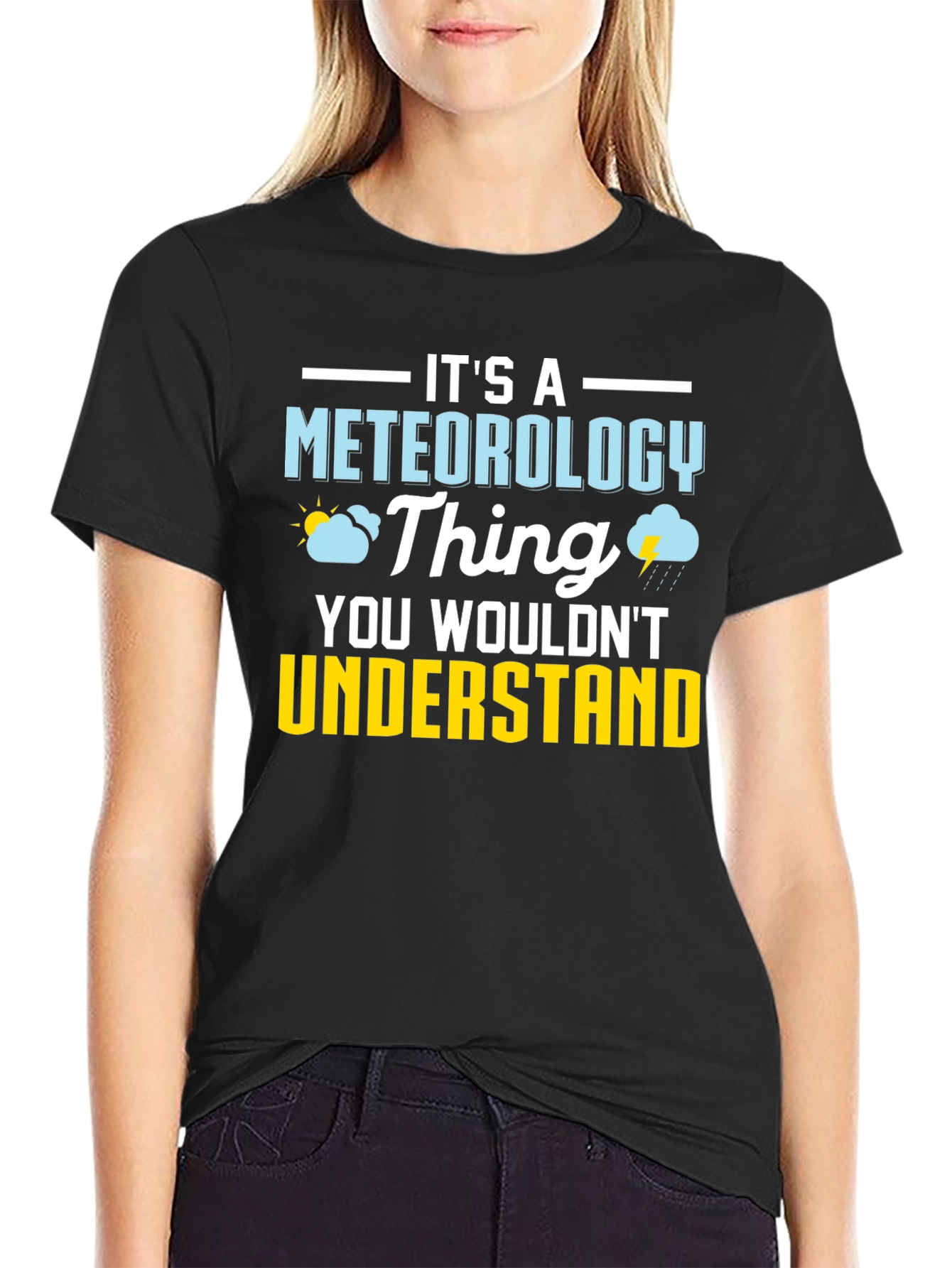 Black Meteorology Thing T-Shirt - Funny Weather Tee view 2