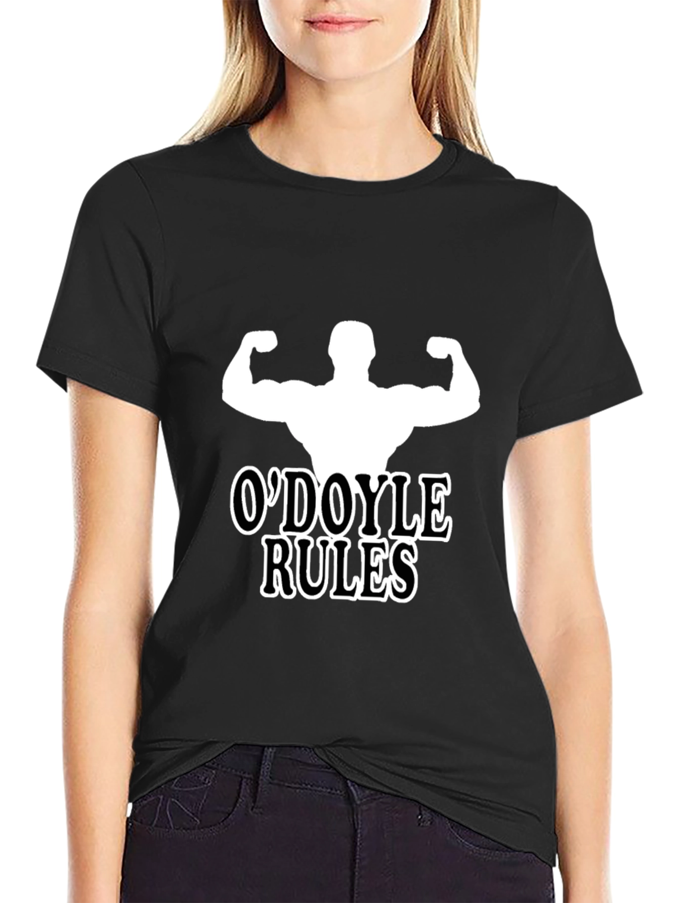Black O'Doyle Rules Funny Muscle T-Shirt view 2