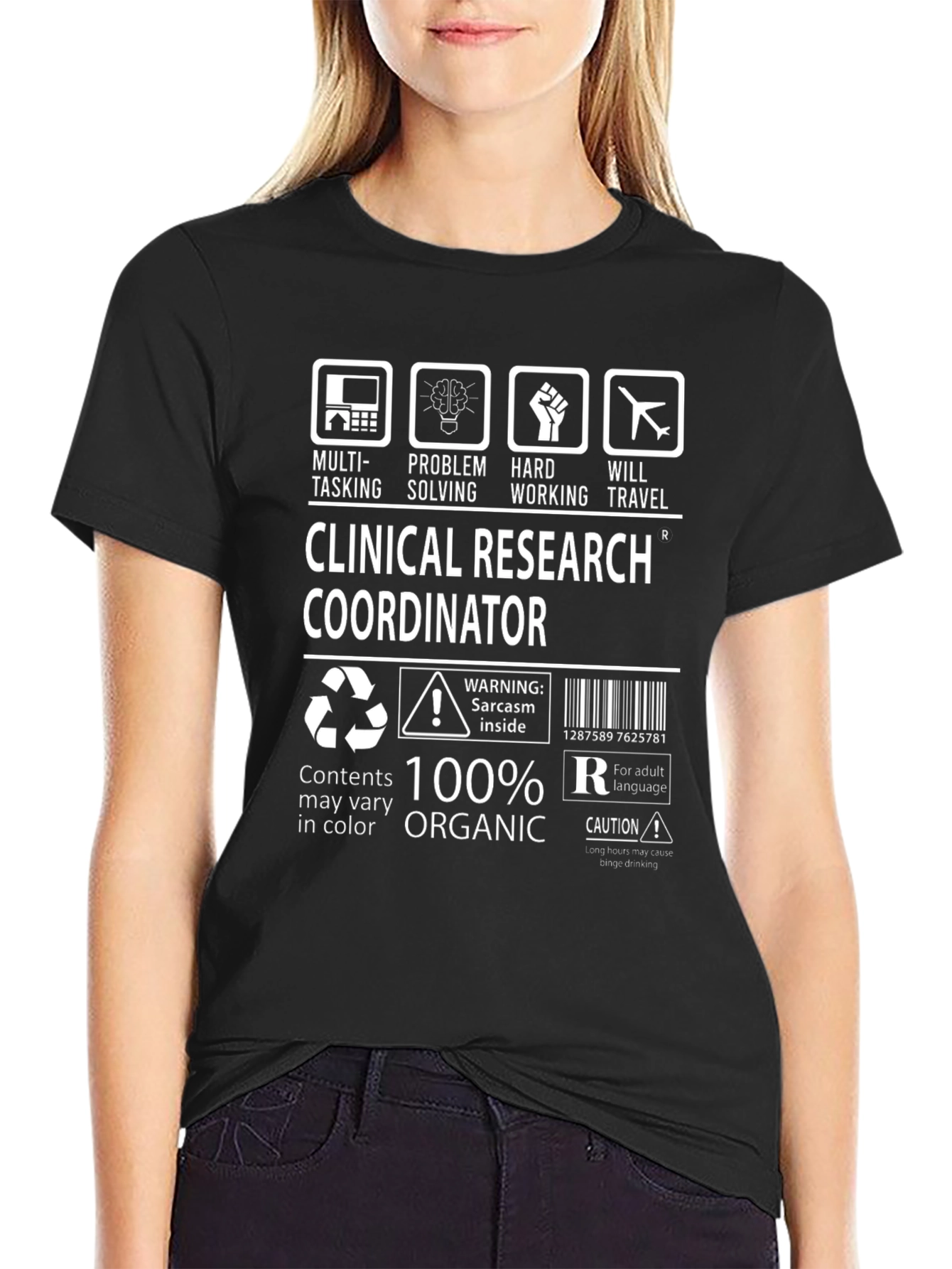 Black Clinical Research Coordinator T-Shirt view 2