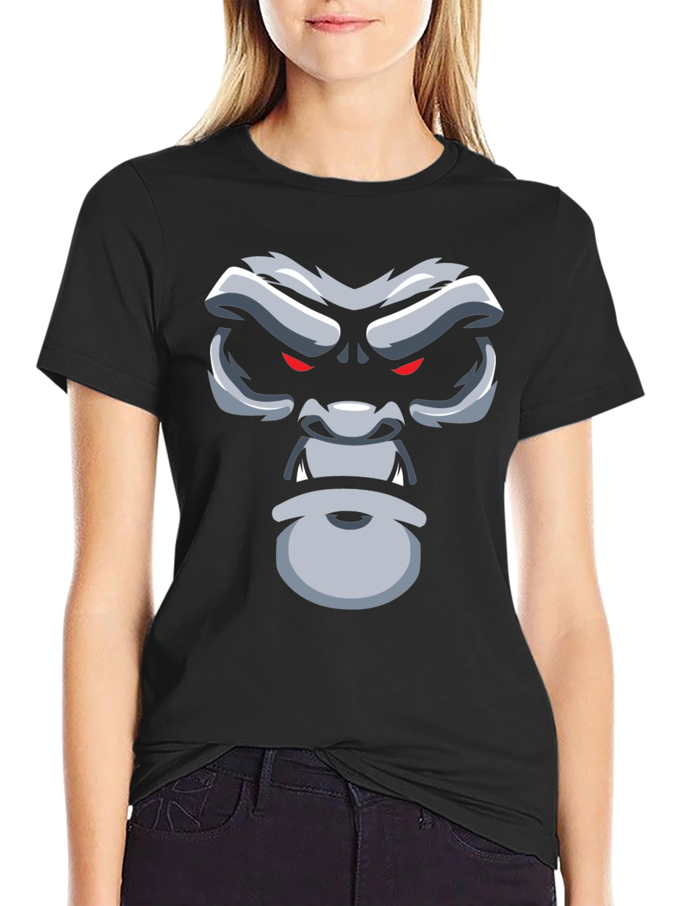 Black Cool Gorilla Graphic Tee - Black T-Shirt view 2