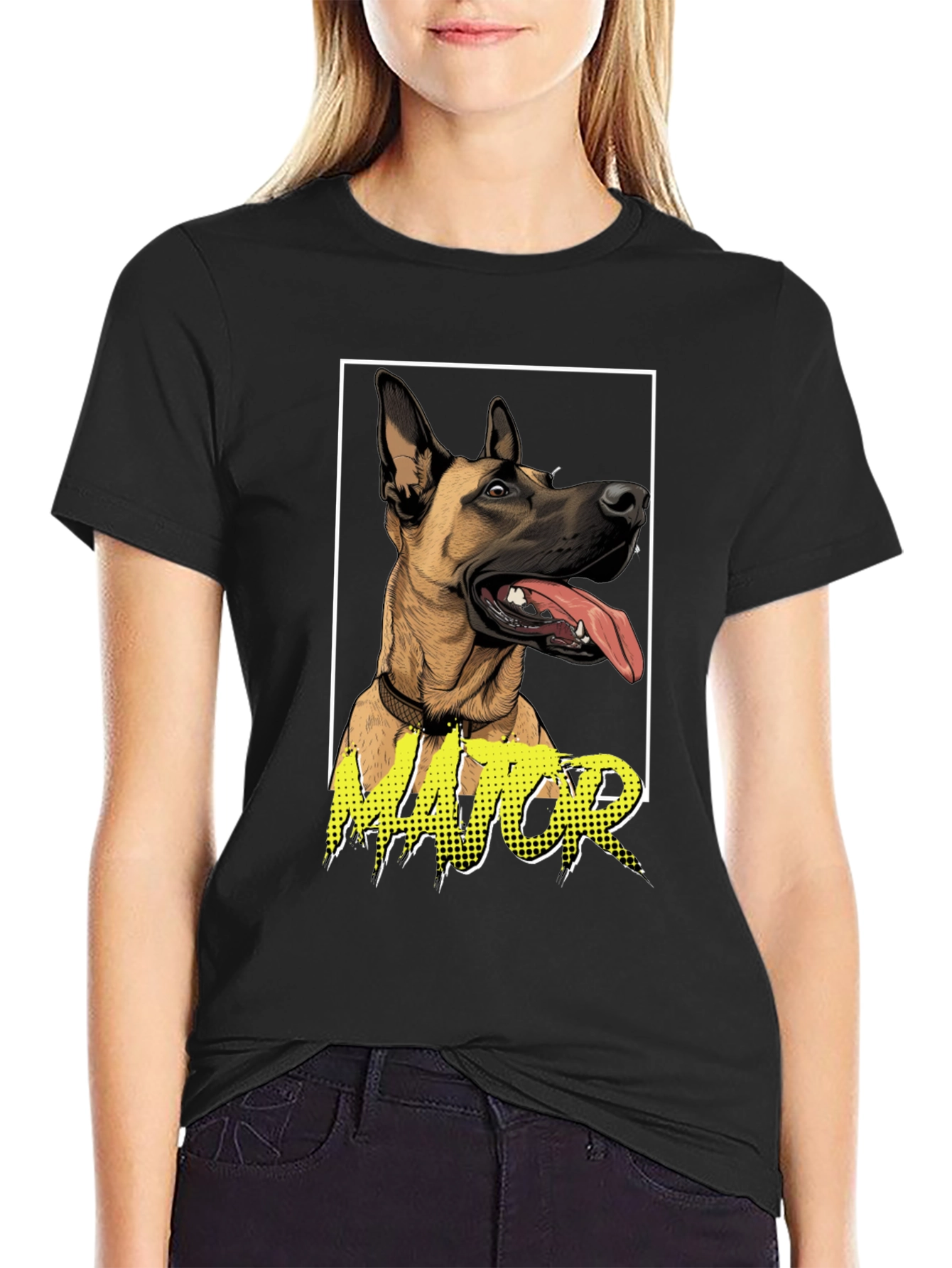 Black Dog Lover's 'Major' Graphic Tee - Black view 2