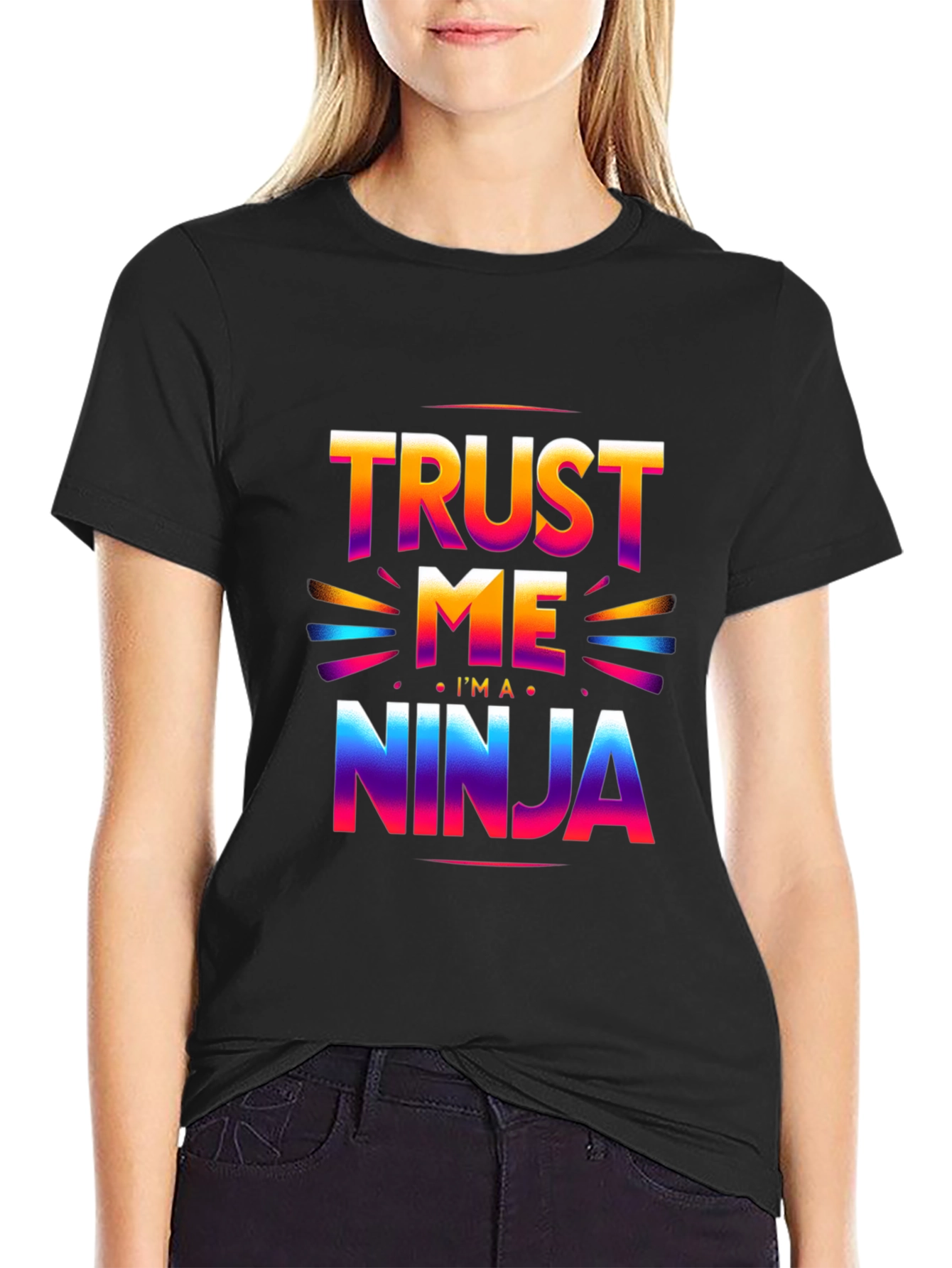 Black Trust Me, I'm a Ninja T-Shirt view 2
