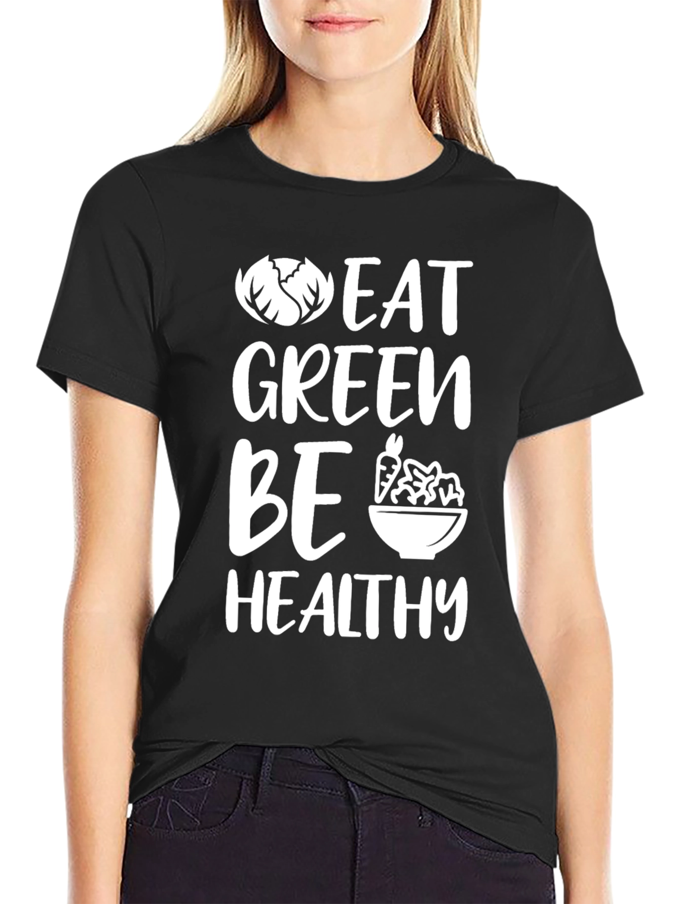 Eat Green Be Healthy T-Shirt - Vegan Lifestyle Tee - 2