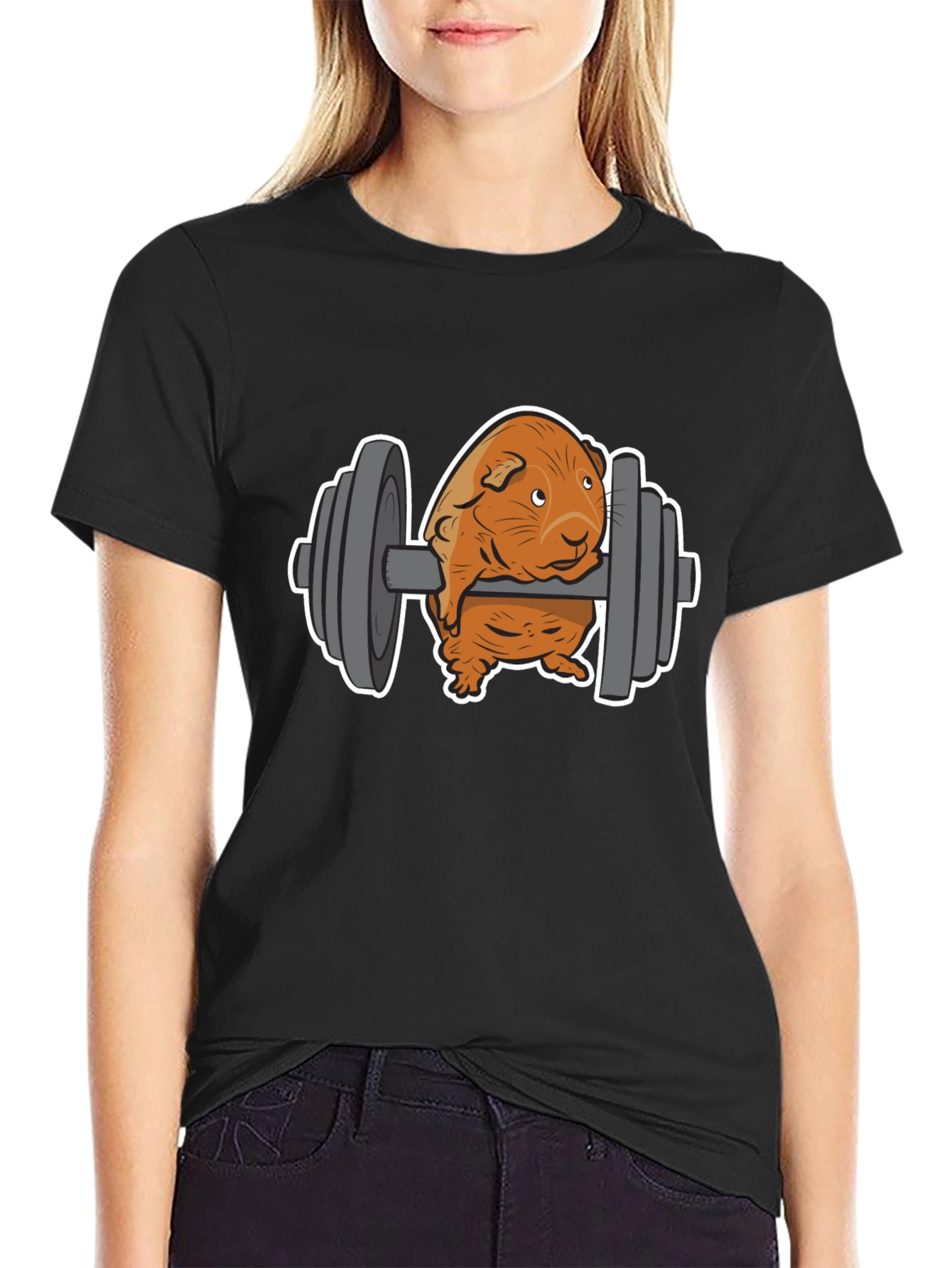 Black Guinea Pig Gym T-Shirt view 2
