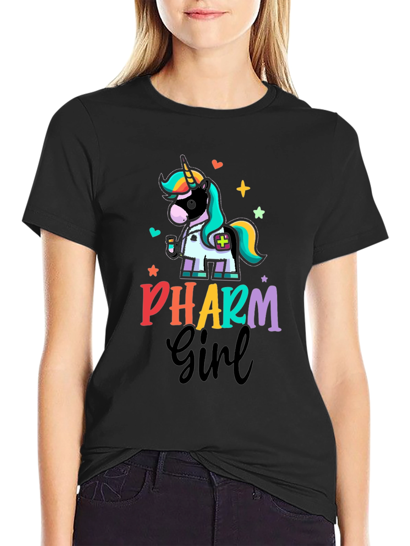 Black Pharm Girl Unicorn T-Shirt view 2