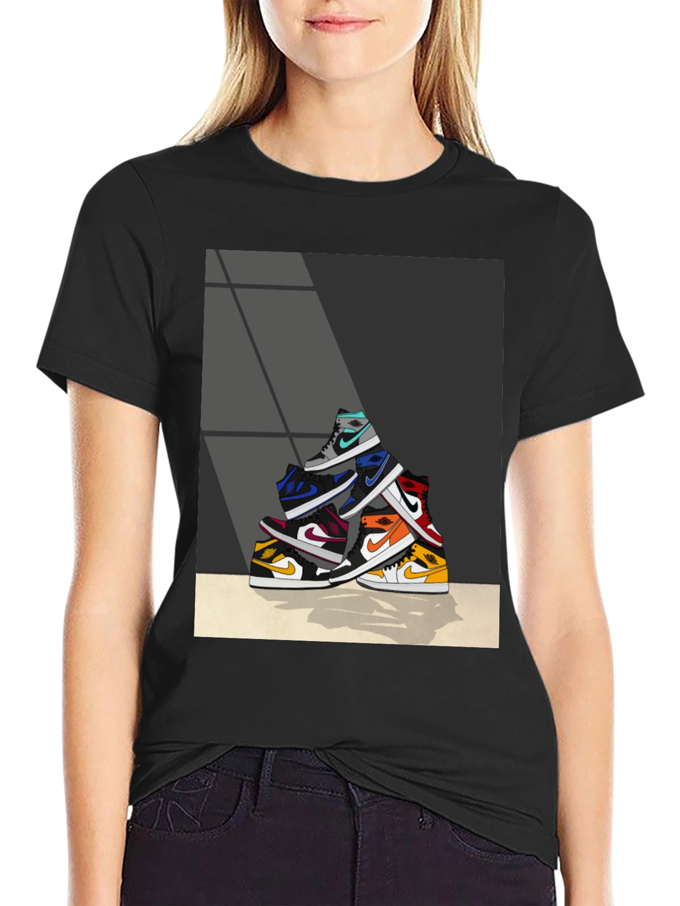 Sneaker Stack Graphic Tee - Stylish & Unique - 2