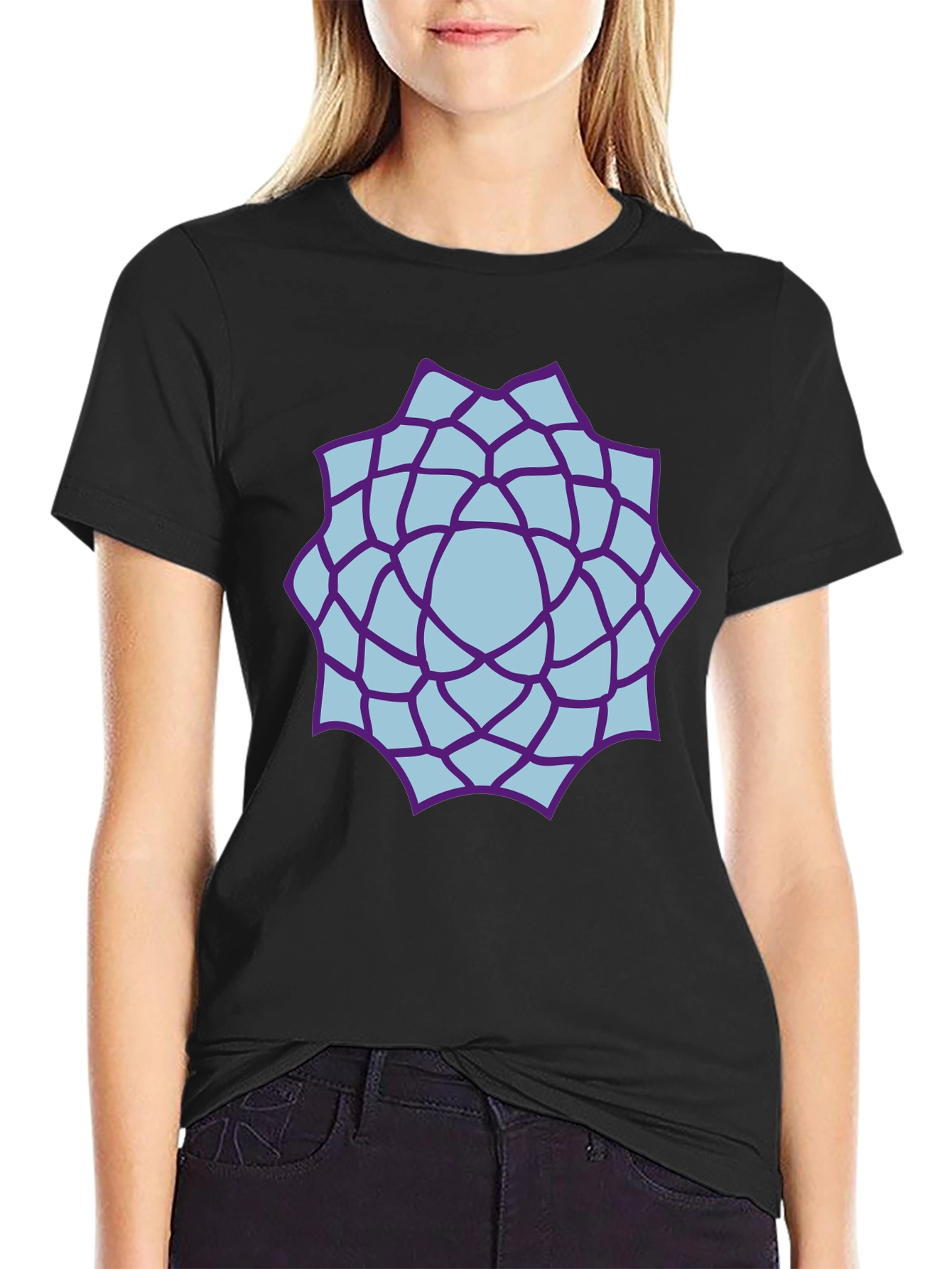 Black Crown Chakra Black T-Shirt view 2