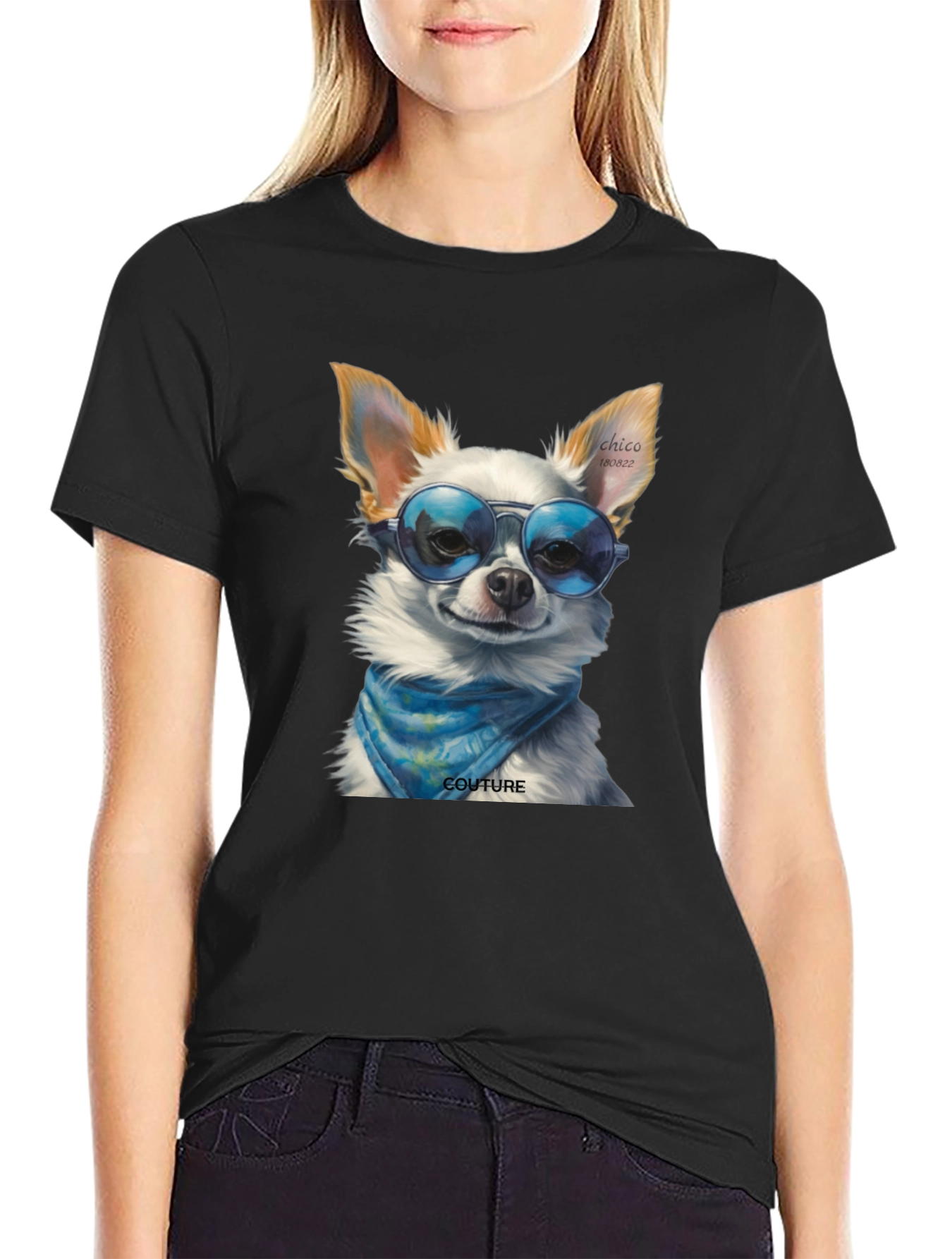 Black Cool Dog Couture Black T-Shirt view 2