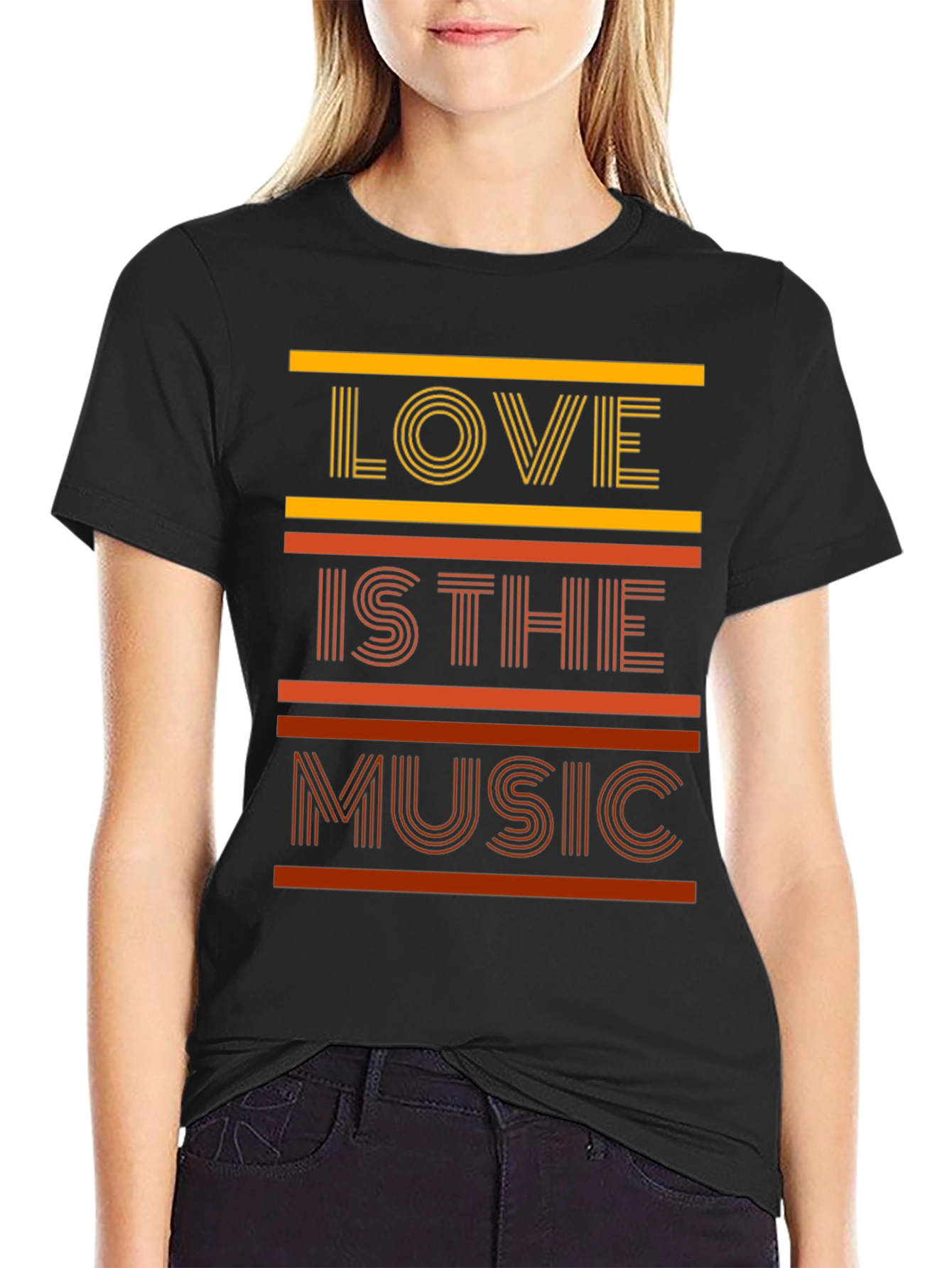 Black Love is the Music T-Shirt - Stylish Graphic Tee view 2