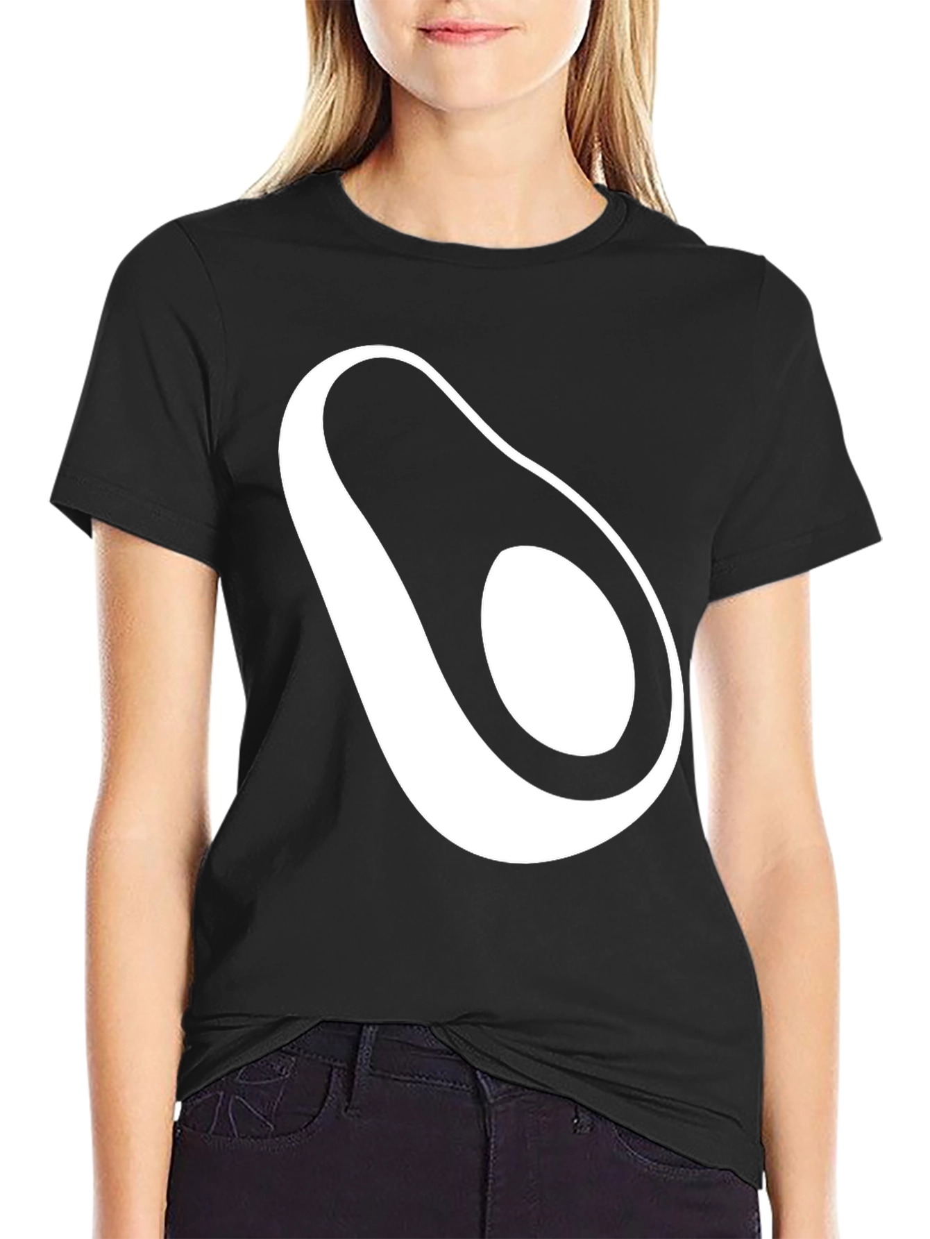 Black Avocado Graphic Tee - Stylish Black T-Shirt view 2