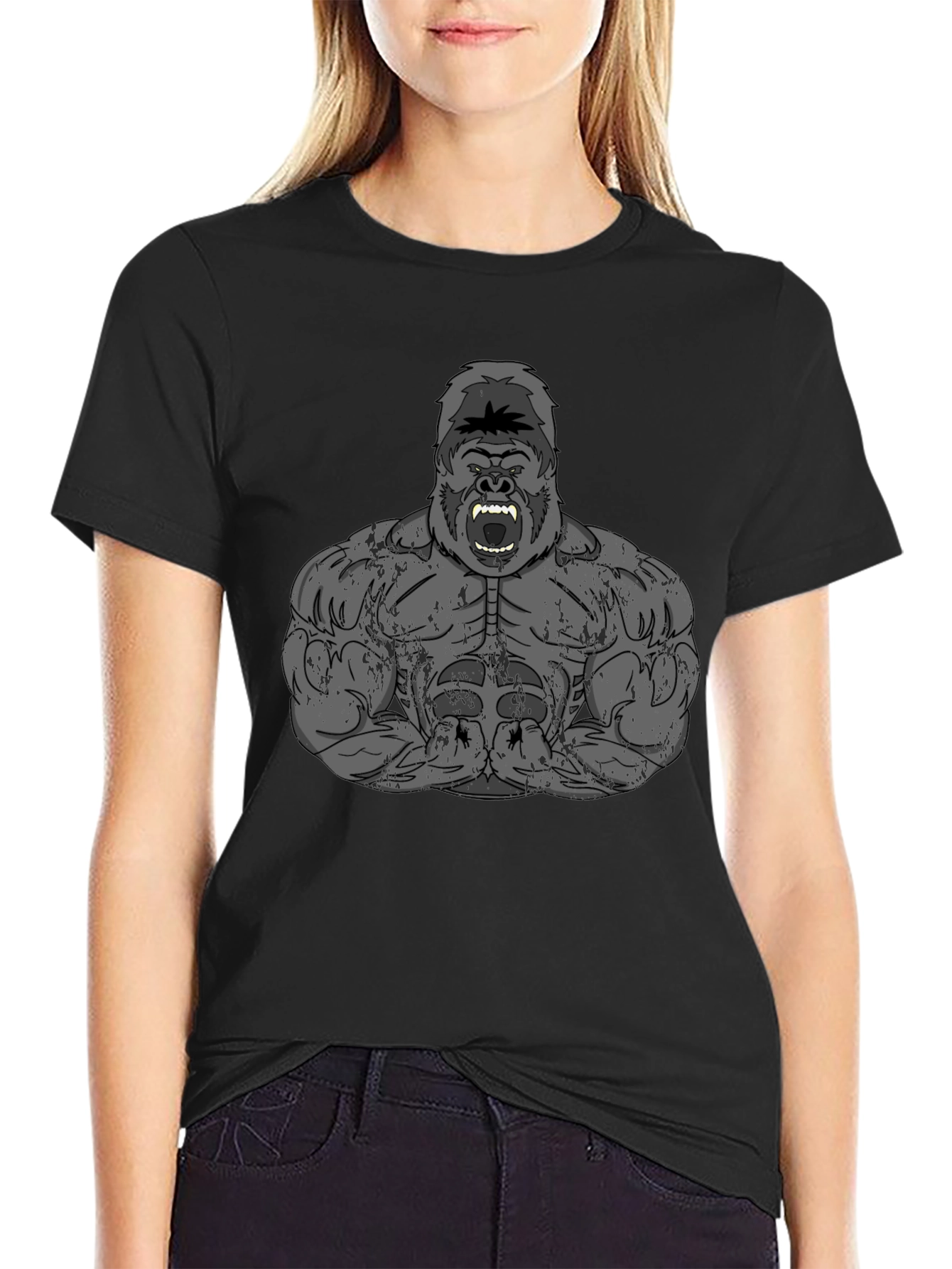 Black Gorilla Gym T-Shirt - Black view 2