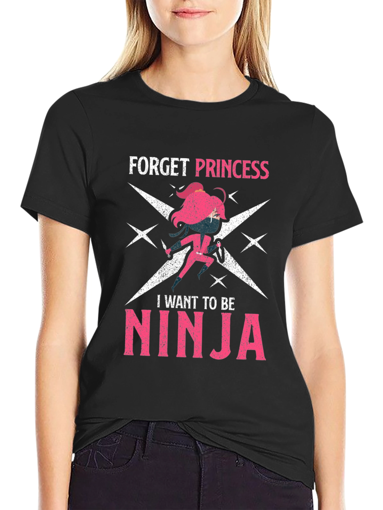 Black Forget Princess, Be Ninja Graphic Tee view 2