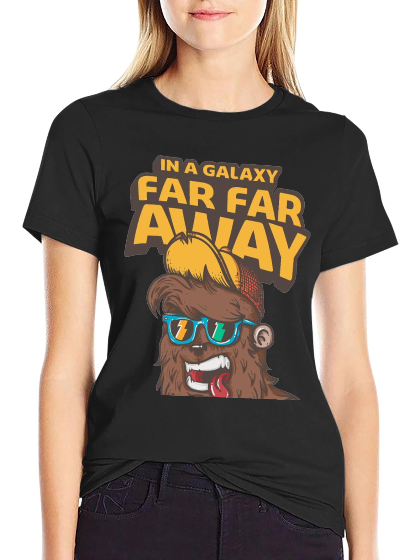 Black Far Far Away Graphic T-Shirt - Men's Black Tee view 2