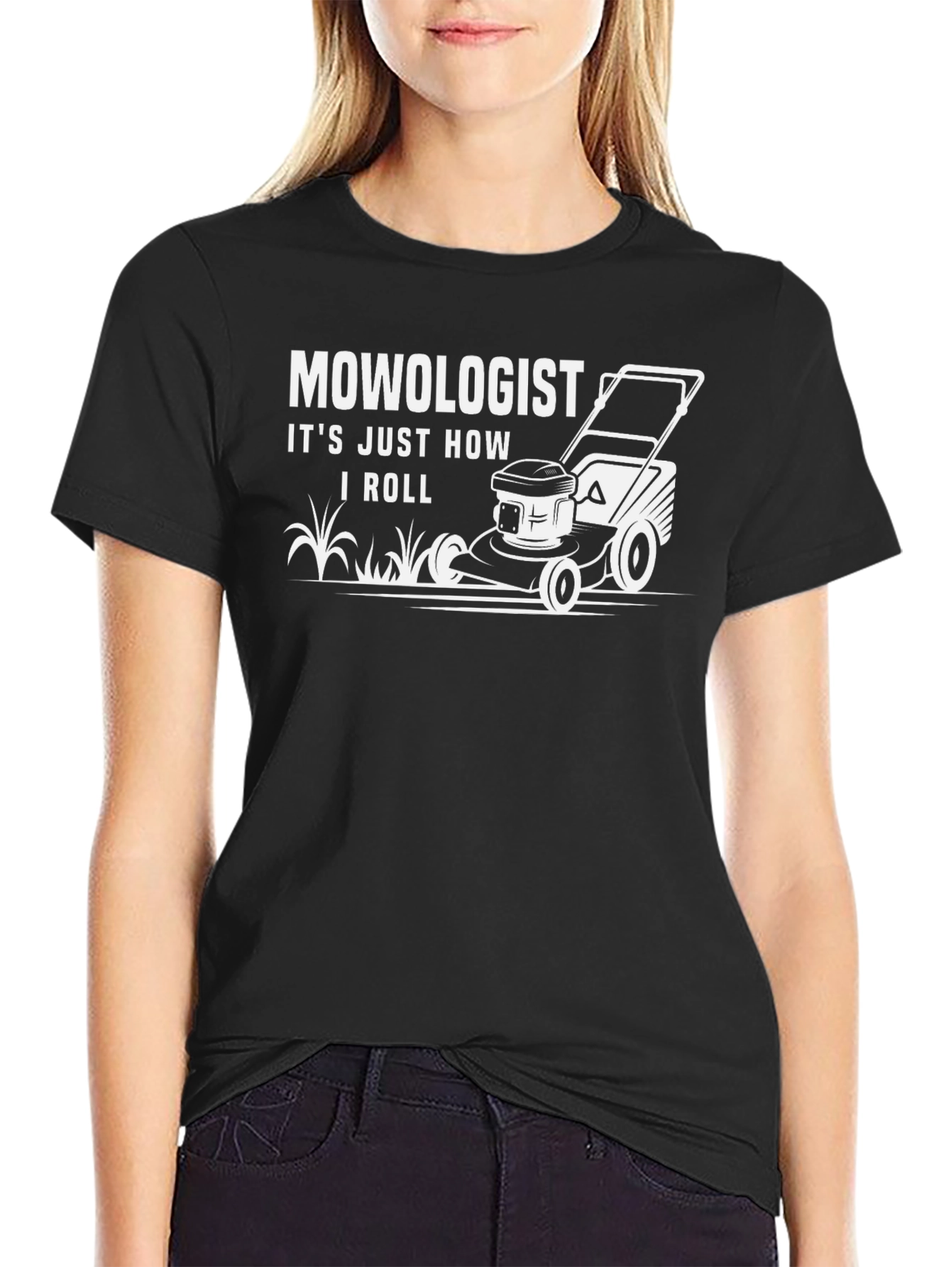 Black Mowologist T-Shirt - How I Roll view 2