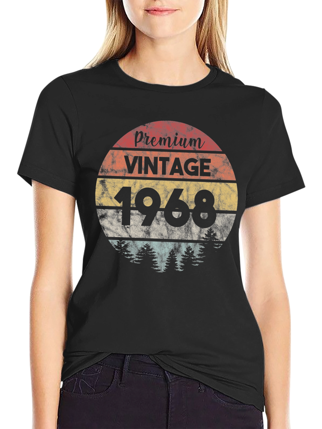 Black Premium Vintage 1968 Graphic T-Shirt view 2