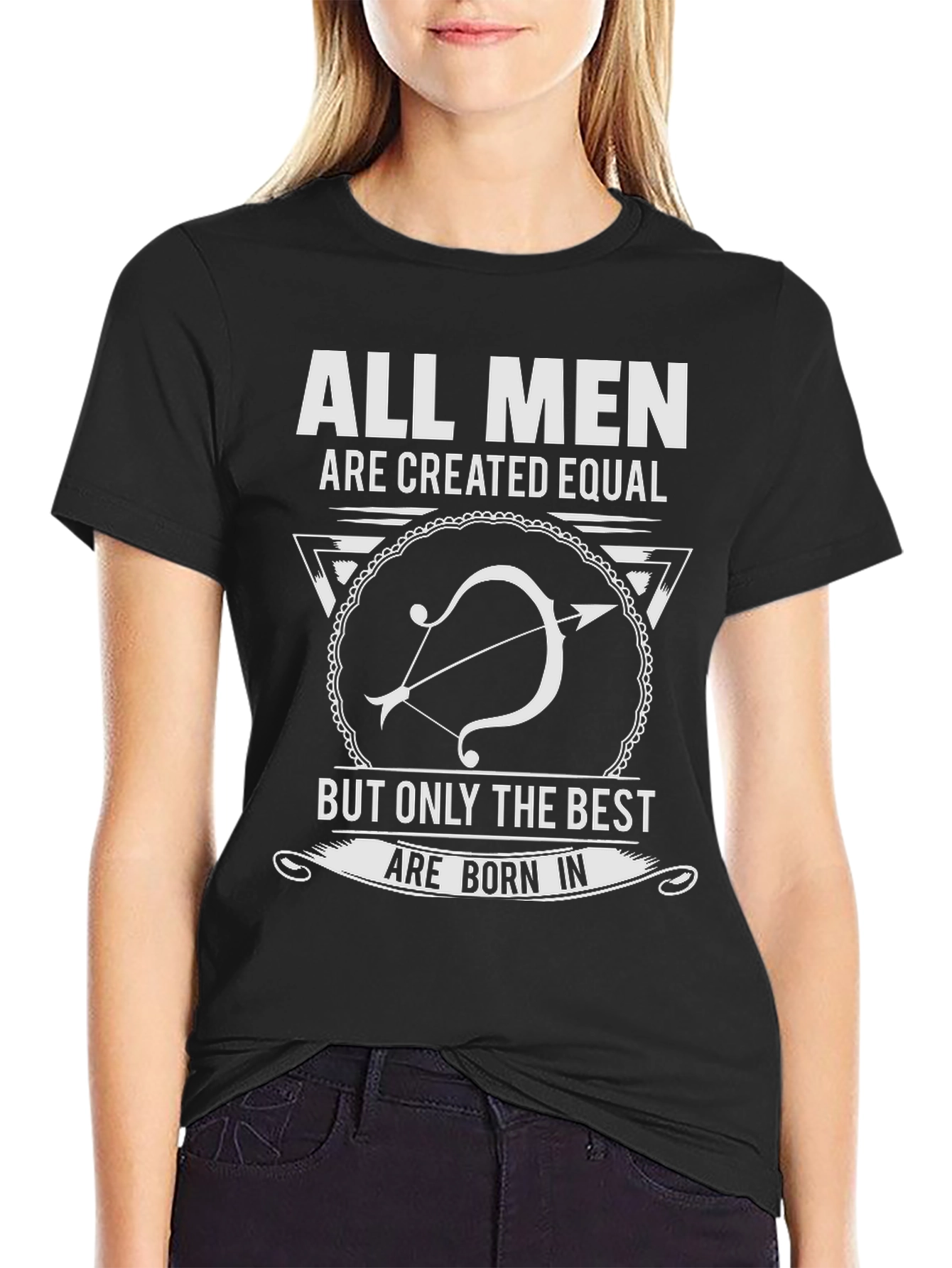 Black All Men Created Equal Best Born In T-Shirt view 2