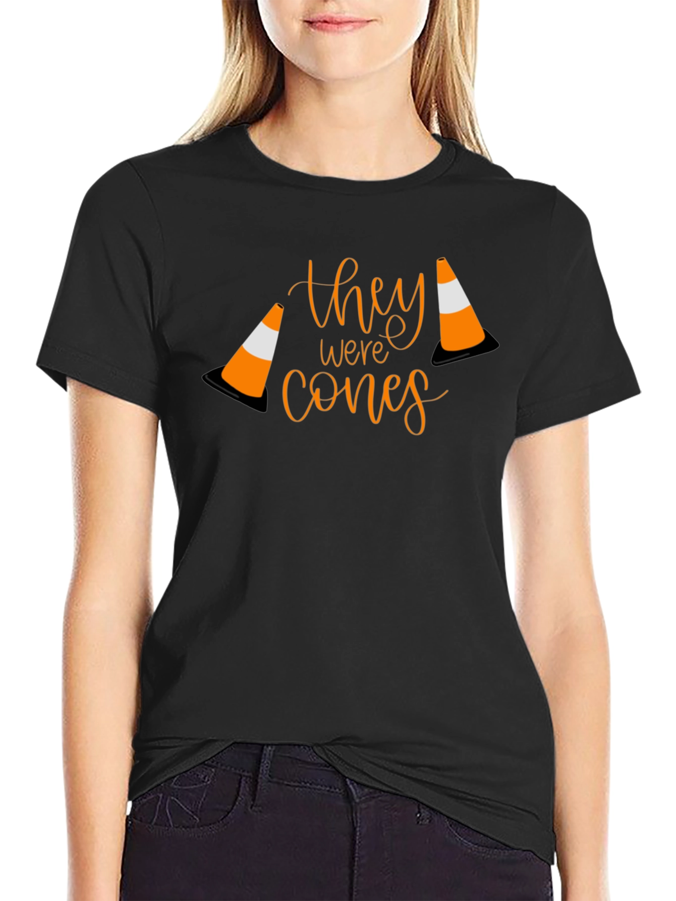 Black They Were Cones T-Shirt - Funny Humor Tee view 2