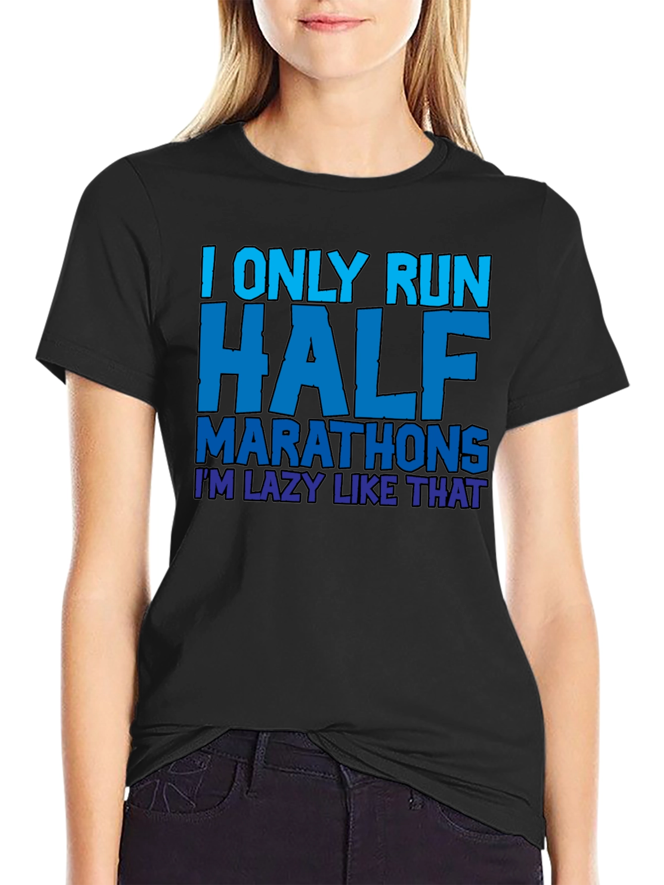 Funny Half Marathon Runner T-Shirt - Lazy Running Tee - 2