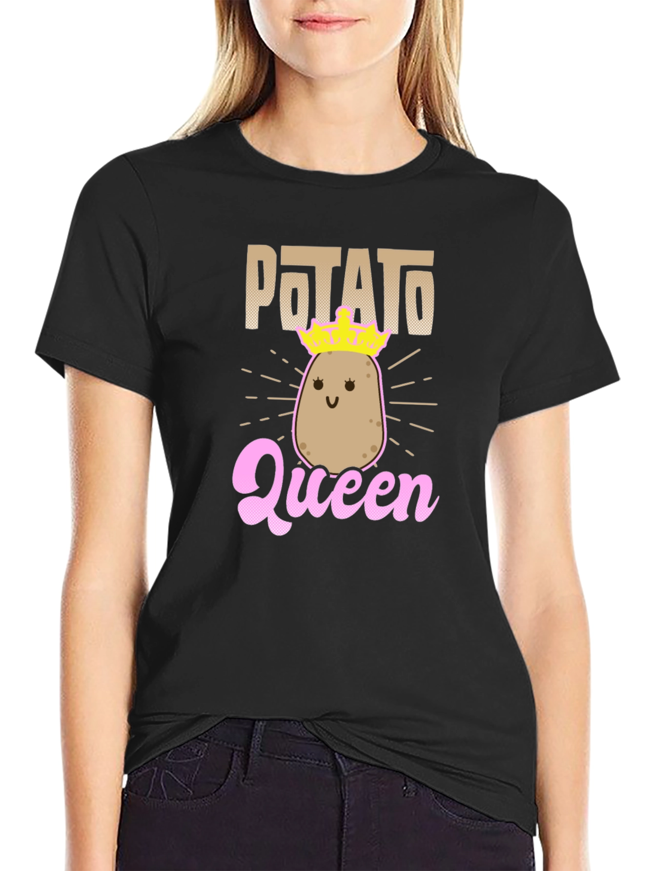 Black Potato Queen T-Shirt view 2