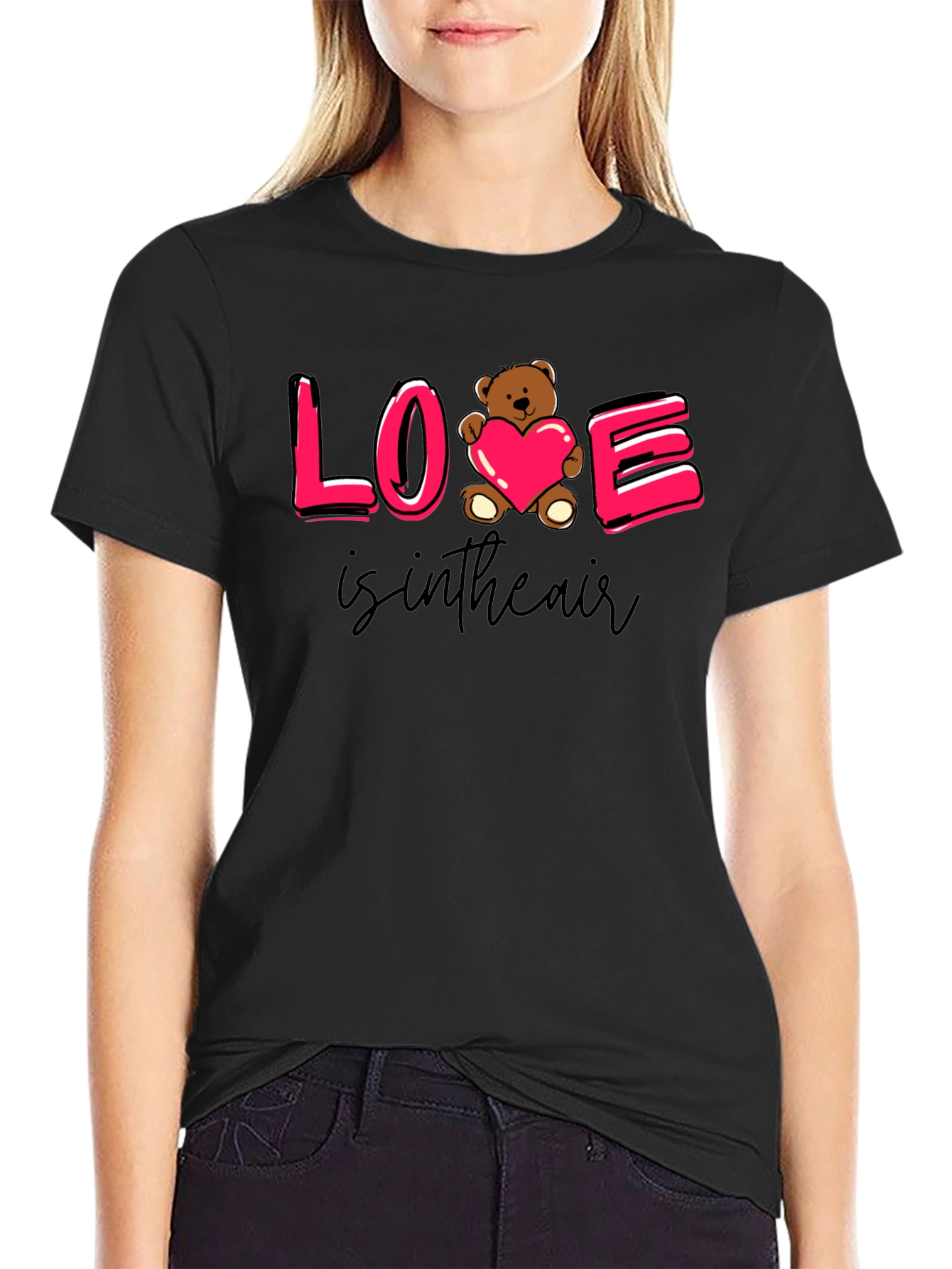 Black Love is in the Air T-Shirt Valentine's Day view 2