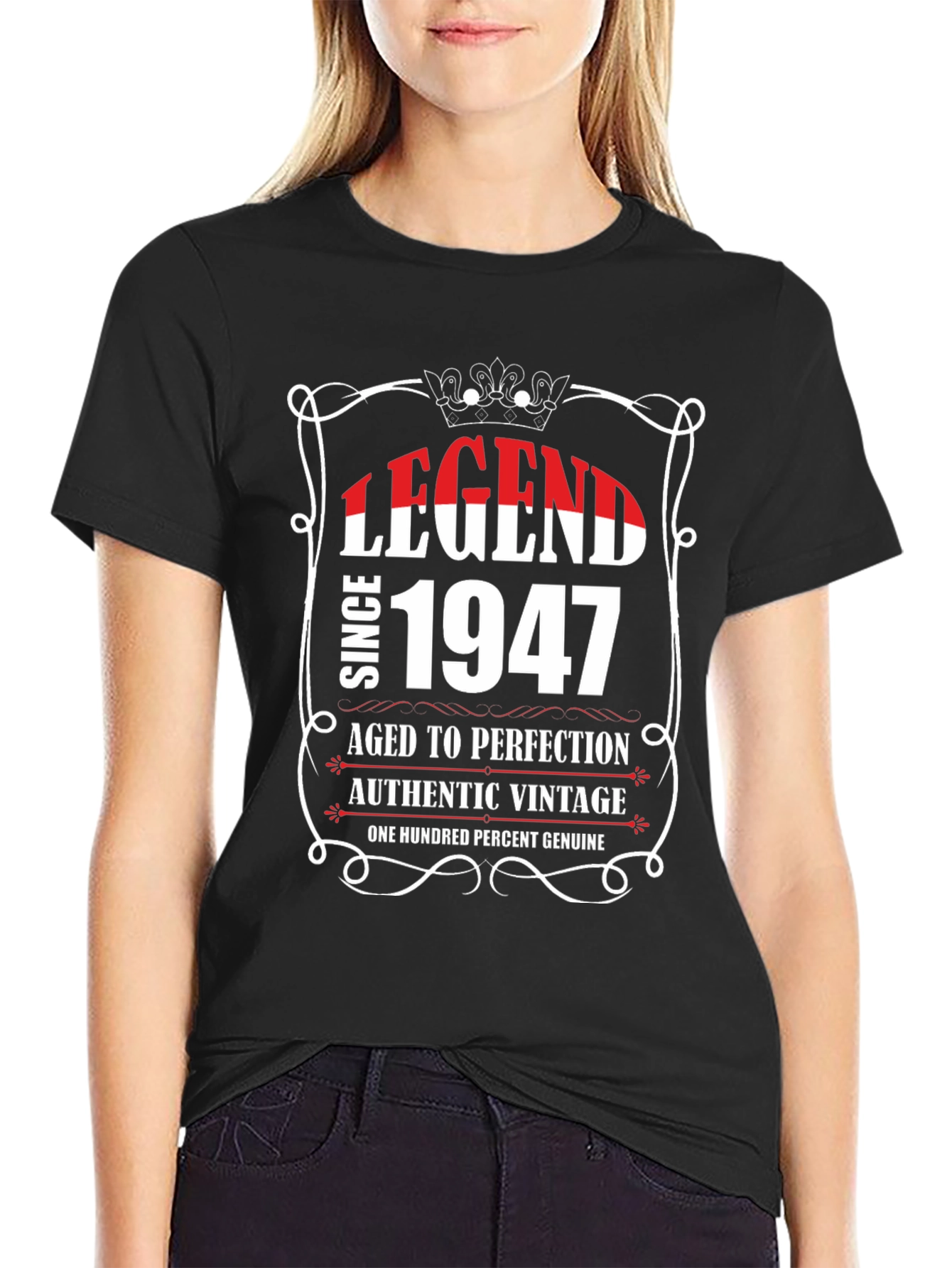 Black Legend Since 1947 Black Graphic T-Shirt view 2