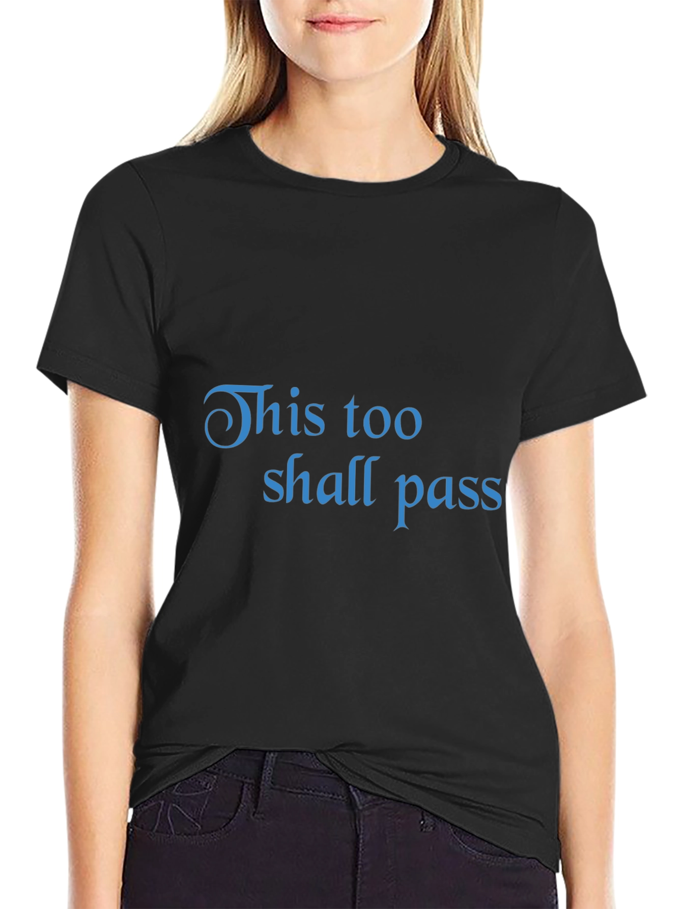 Black This Too Shall Pass Graphic T-Shirt view 2