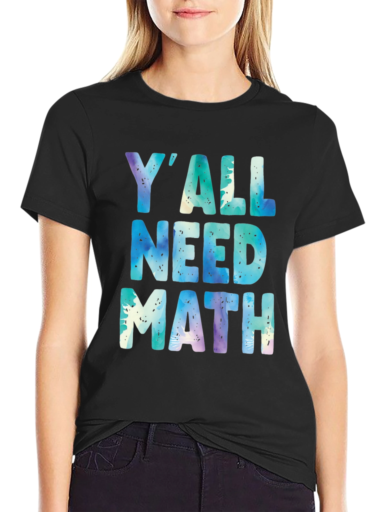Black Y'all Need Math T-Shirt - Funny Graphic Tee view 2