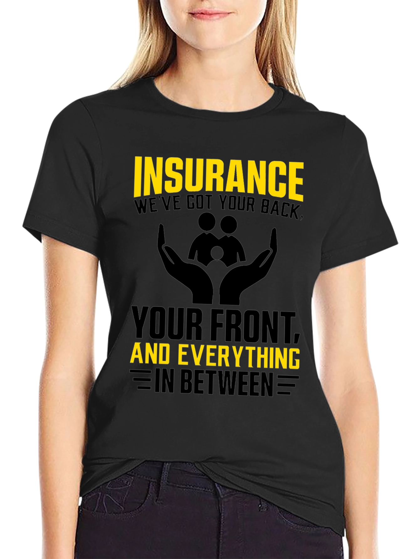 Black Insurance Coverage T-Shirt - We've Got Your Back! view 2