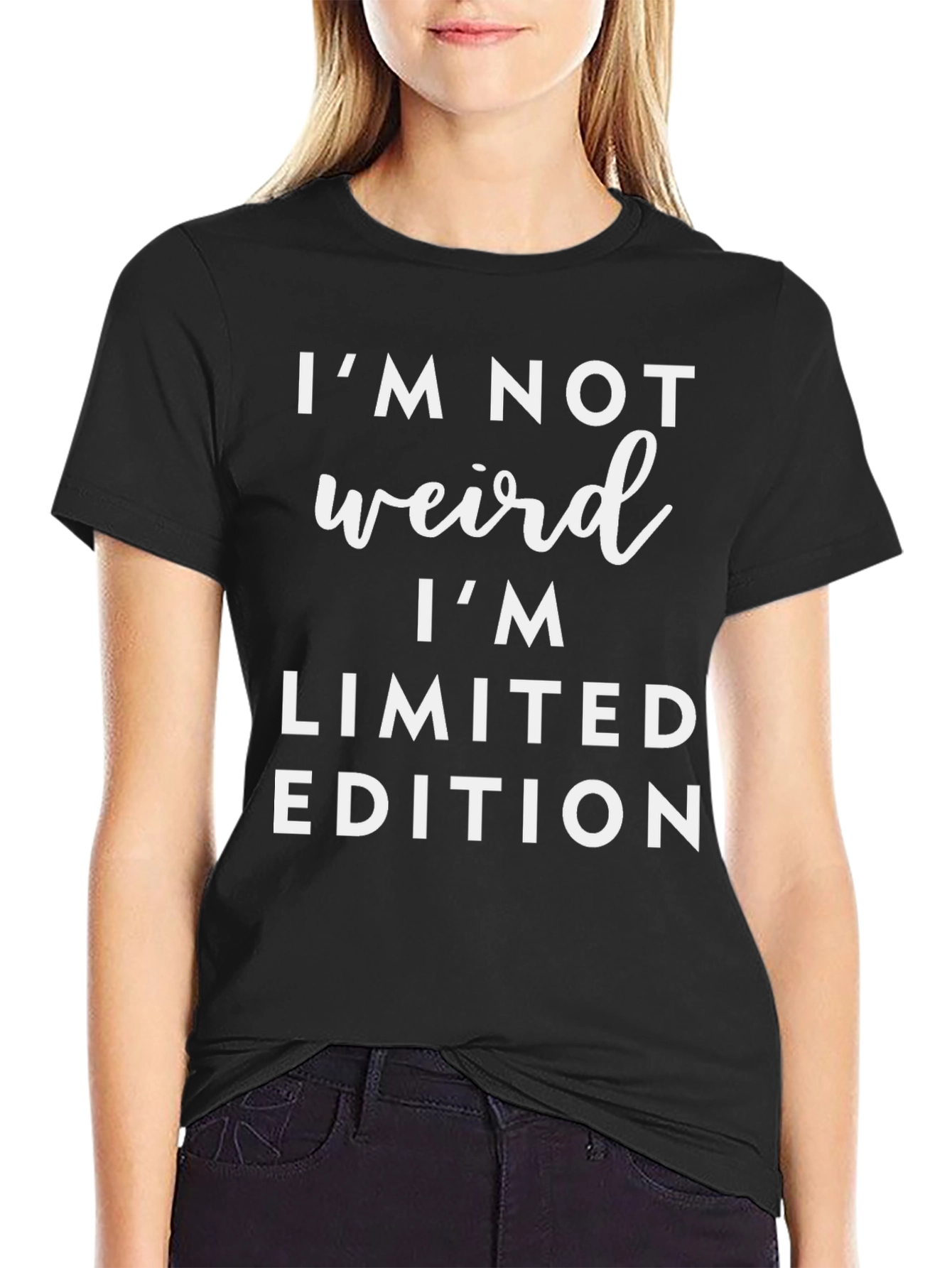 Black I'm Not Weird Limited Edition Graphic Tee view 2
