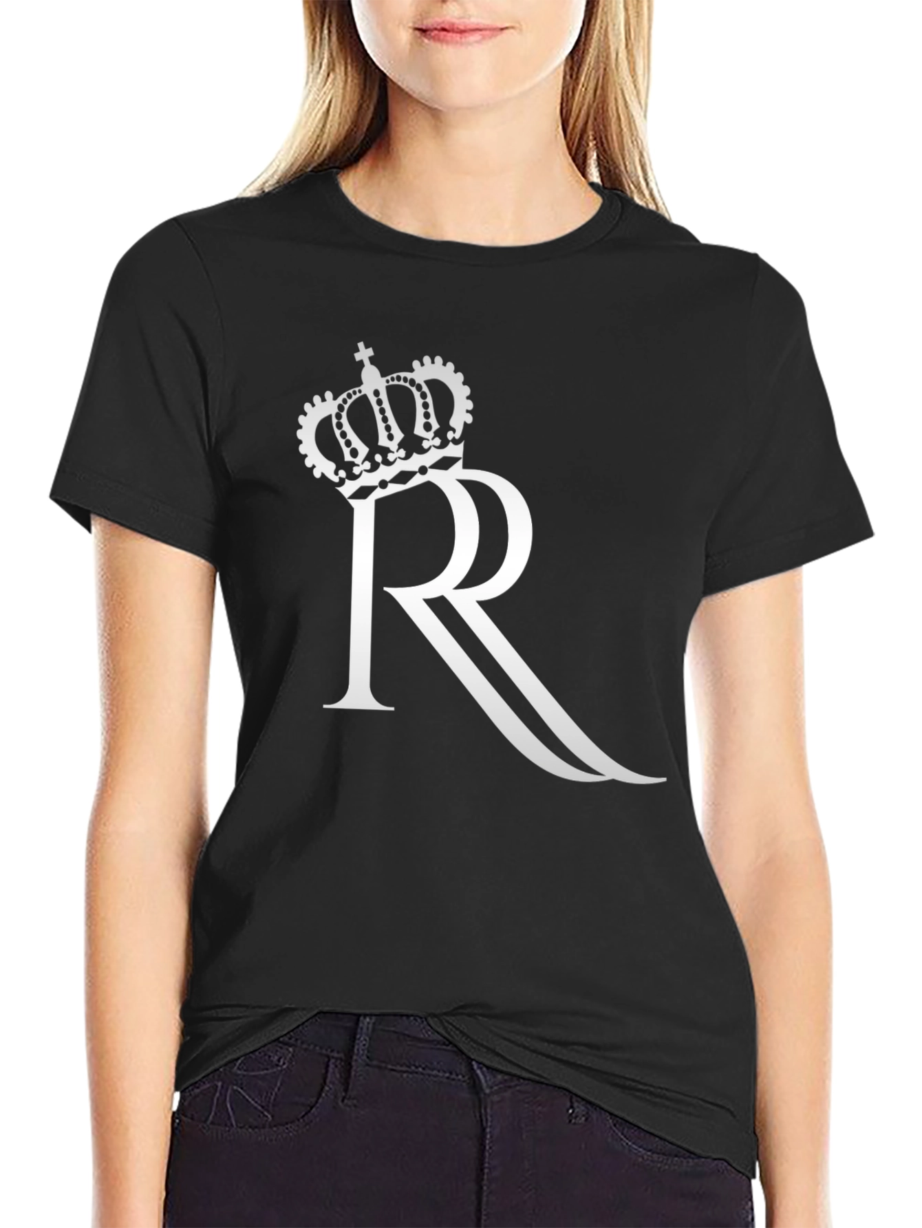 Crown R Graphic Black T-Shirt - 2