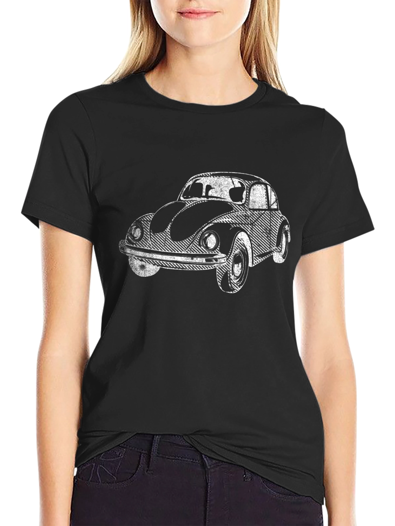 Black Classic Car Graphic Tee - Black view 2
