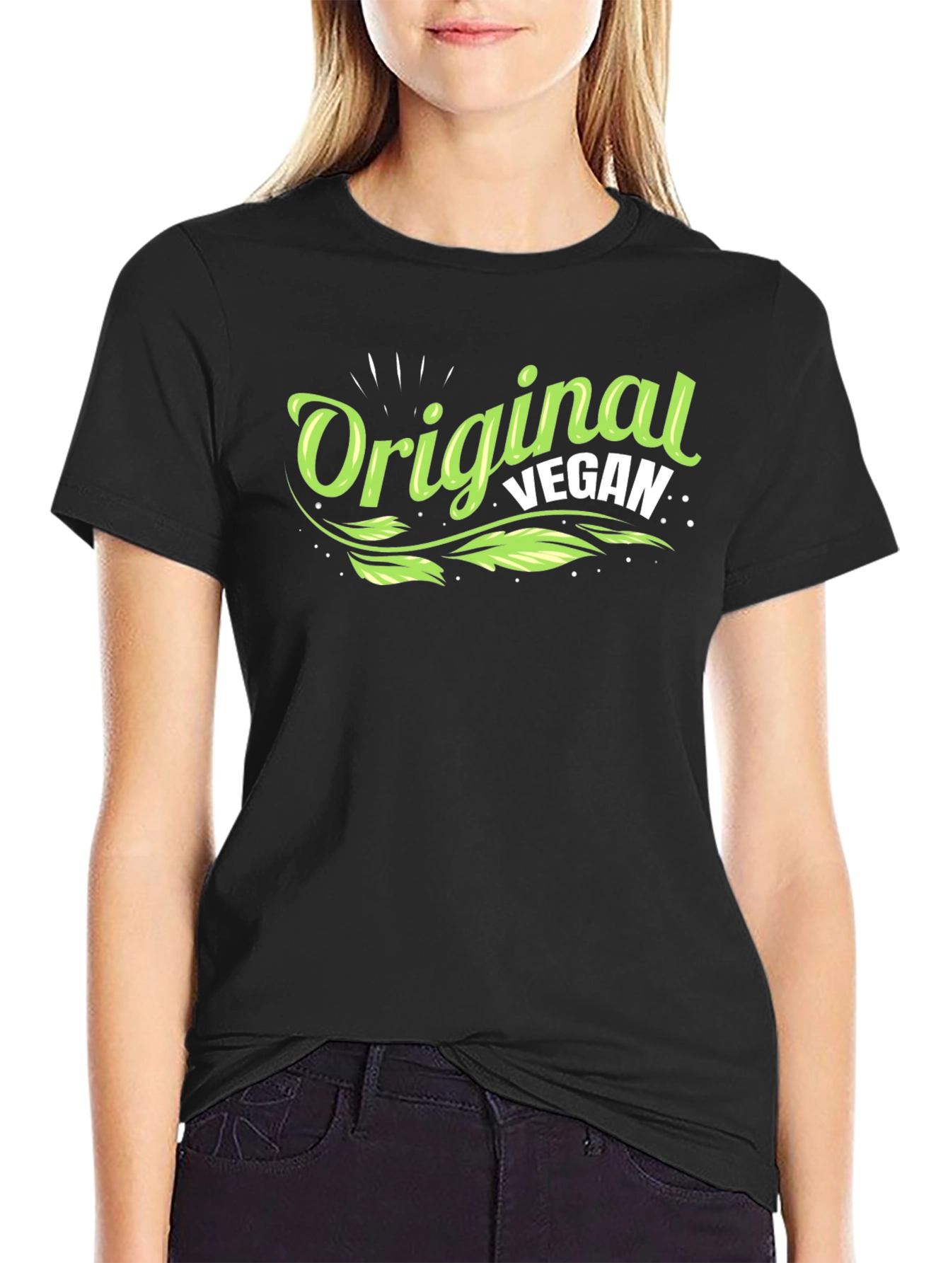 Black Original Vegan Graphic Tee - Stylish & Comfortable view 2