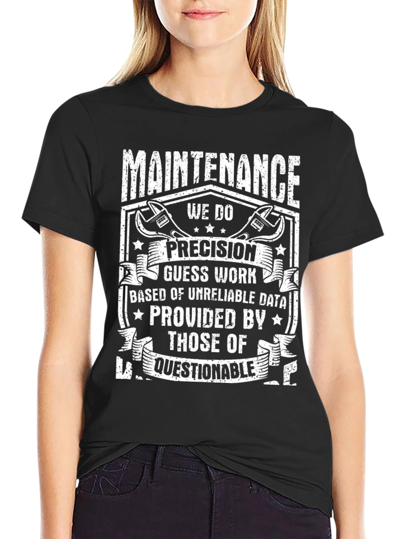Black Maintenance Precision Graphic Tee view 2