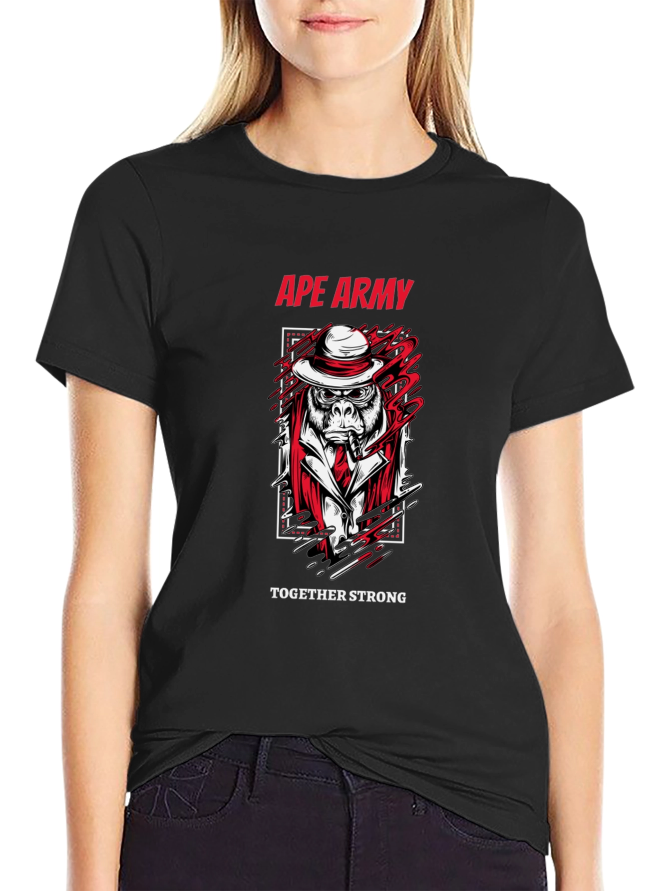 Black Ape Army T-Shirt: Together Strong view 2