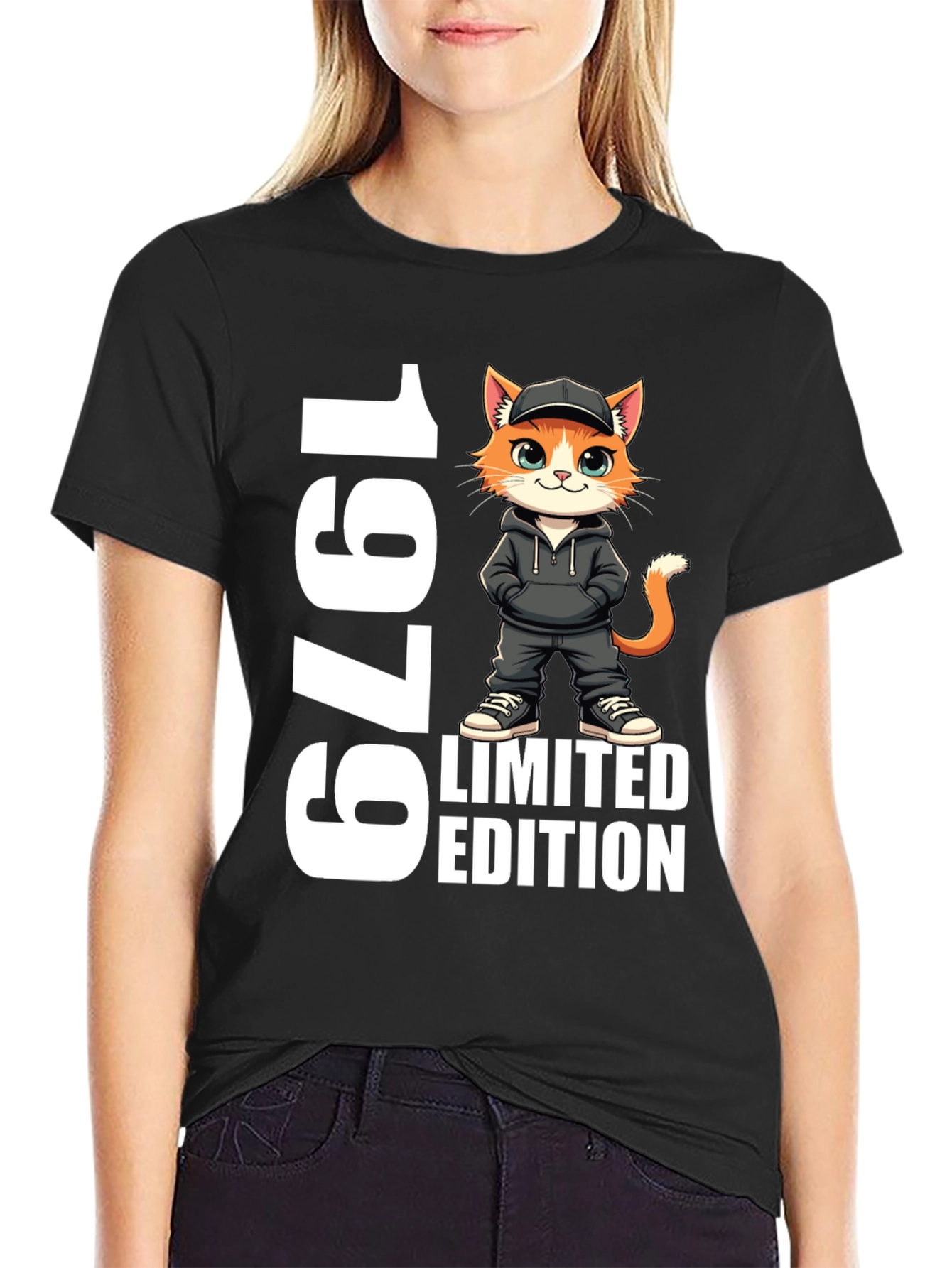 Black 1979 Limited Edition Cat T-Shirt view 2