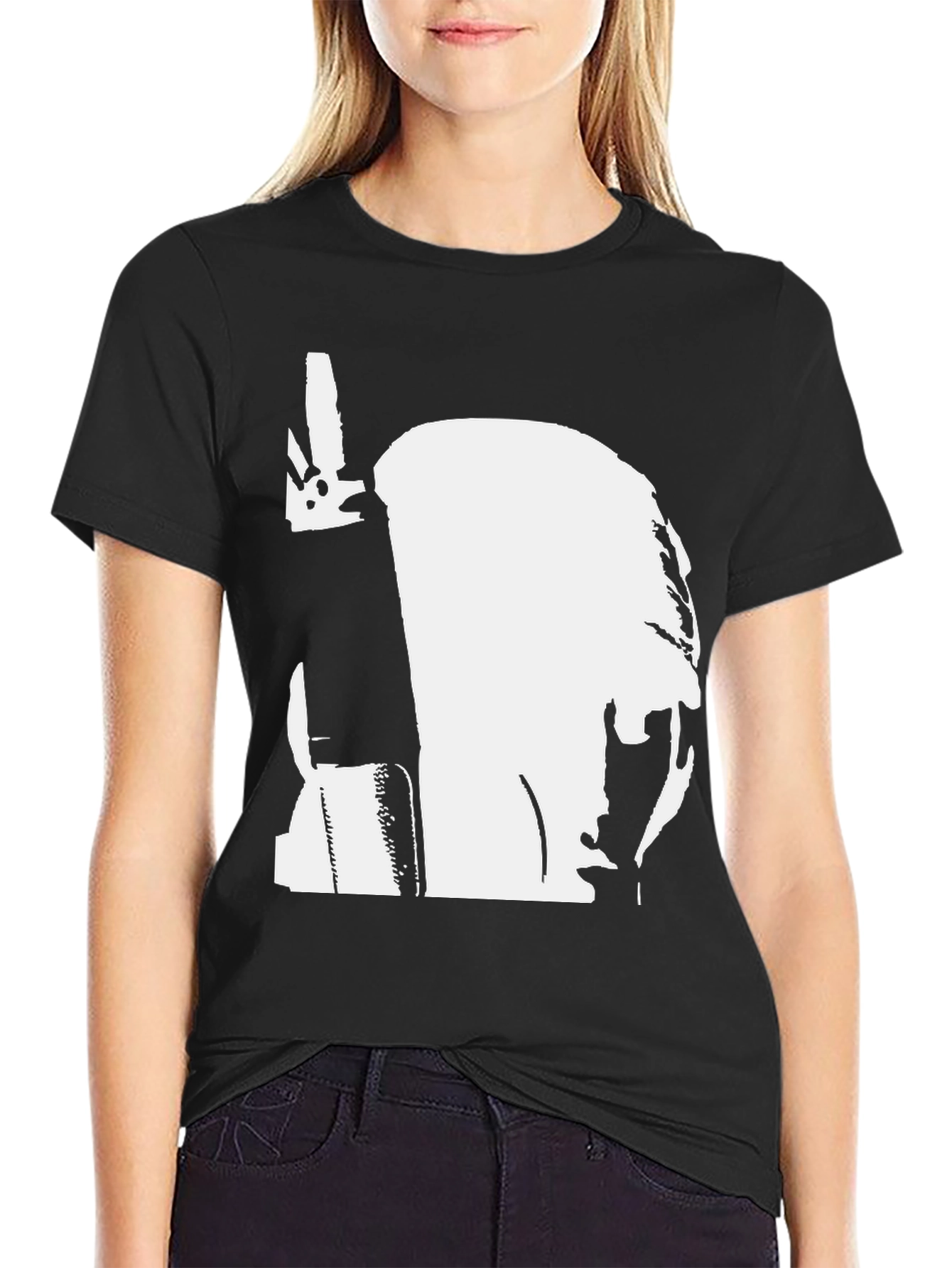 Black Monochrome Graphic Tee view 2