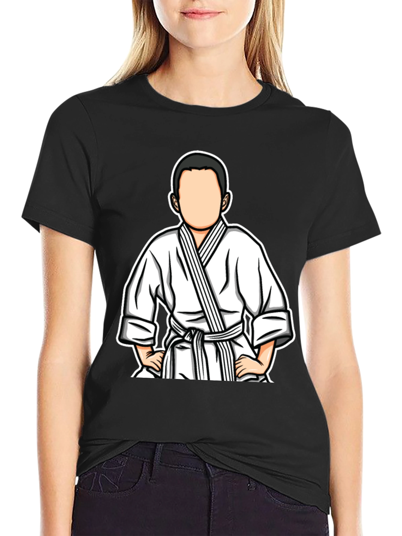 Black Karate Kid Tee - Cool Martial Arts Graphic T-Shirt view 2