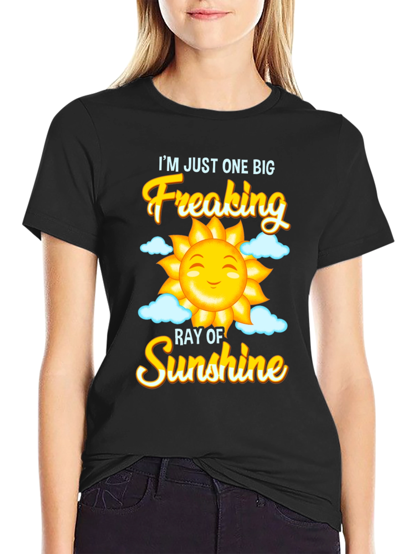 Black Funny Sunshine Graphic Tee view 2