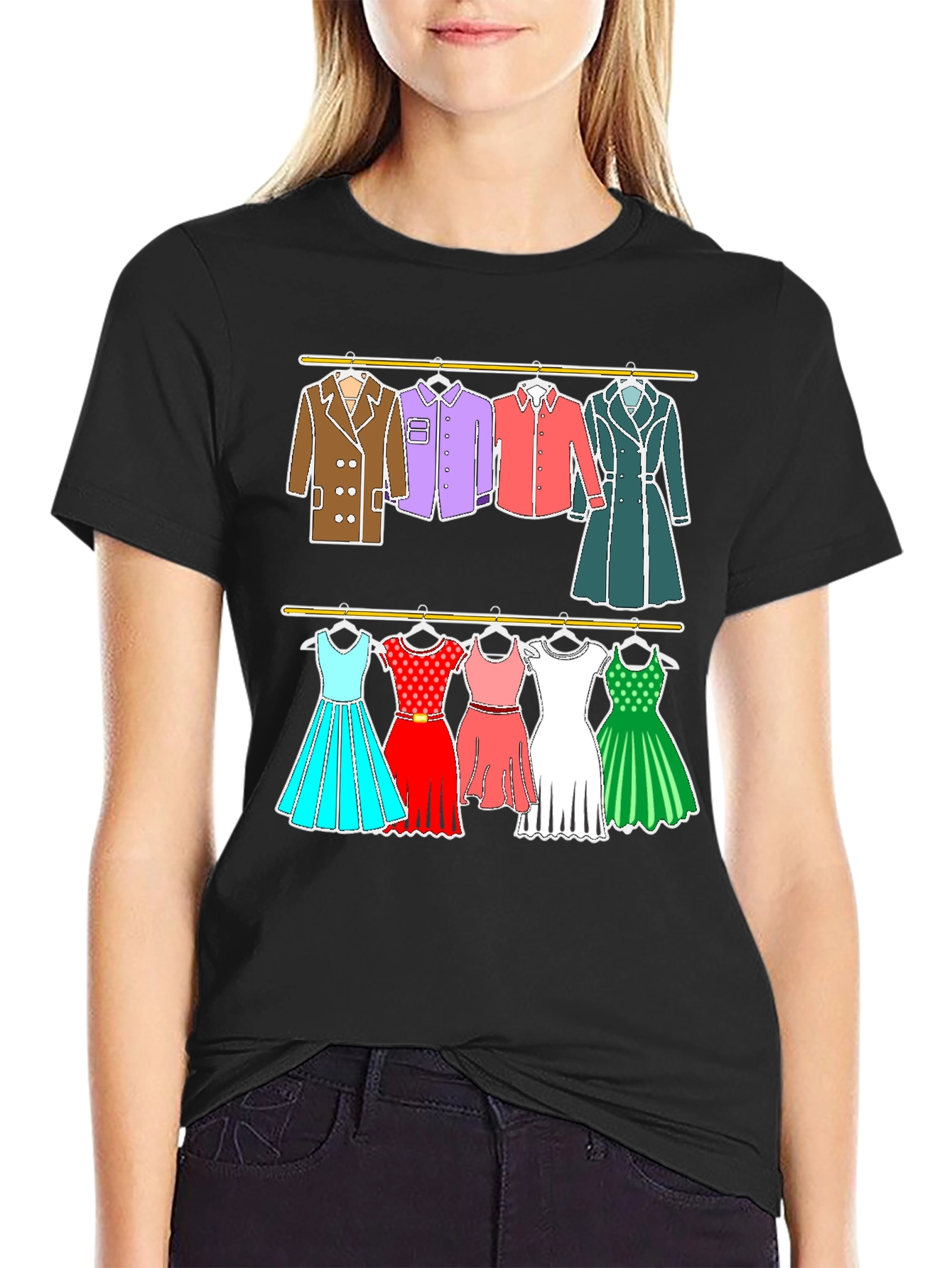 Black Clothes Rack T-Shirt view 2