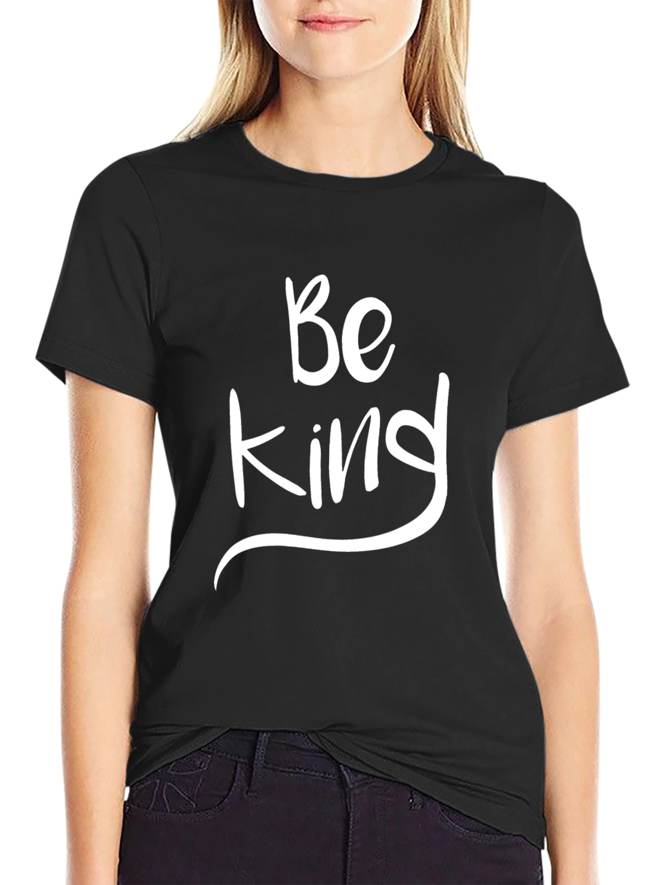 Black Be Kind Graphic Tee - Stylish Casual Comfort view 2