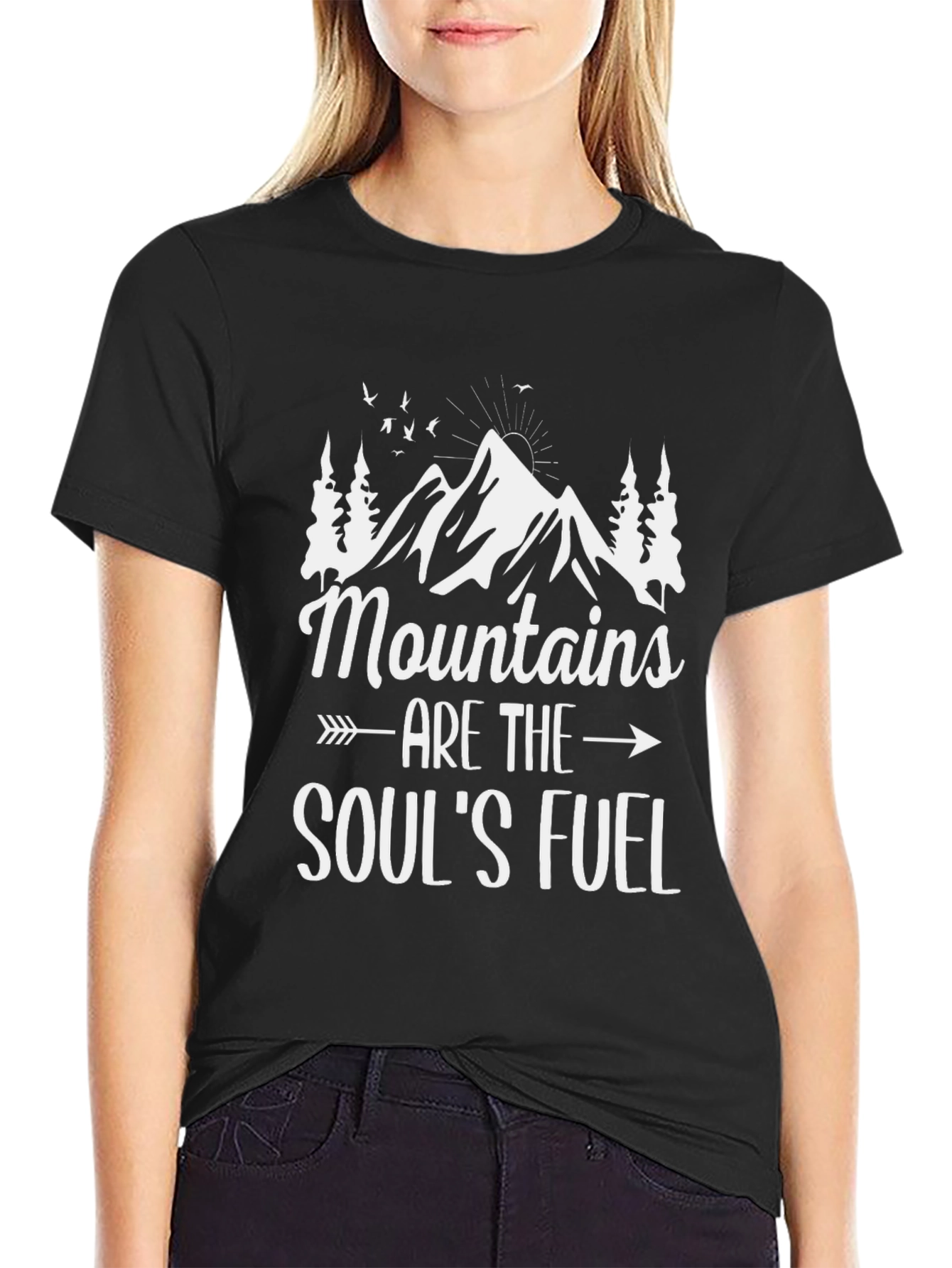 Black Mountains are the Soul's Fuel Graphic Tee view 2